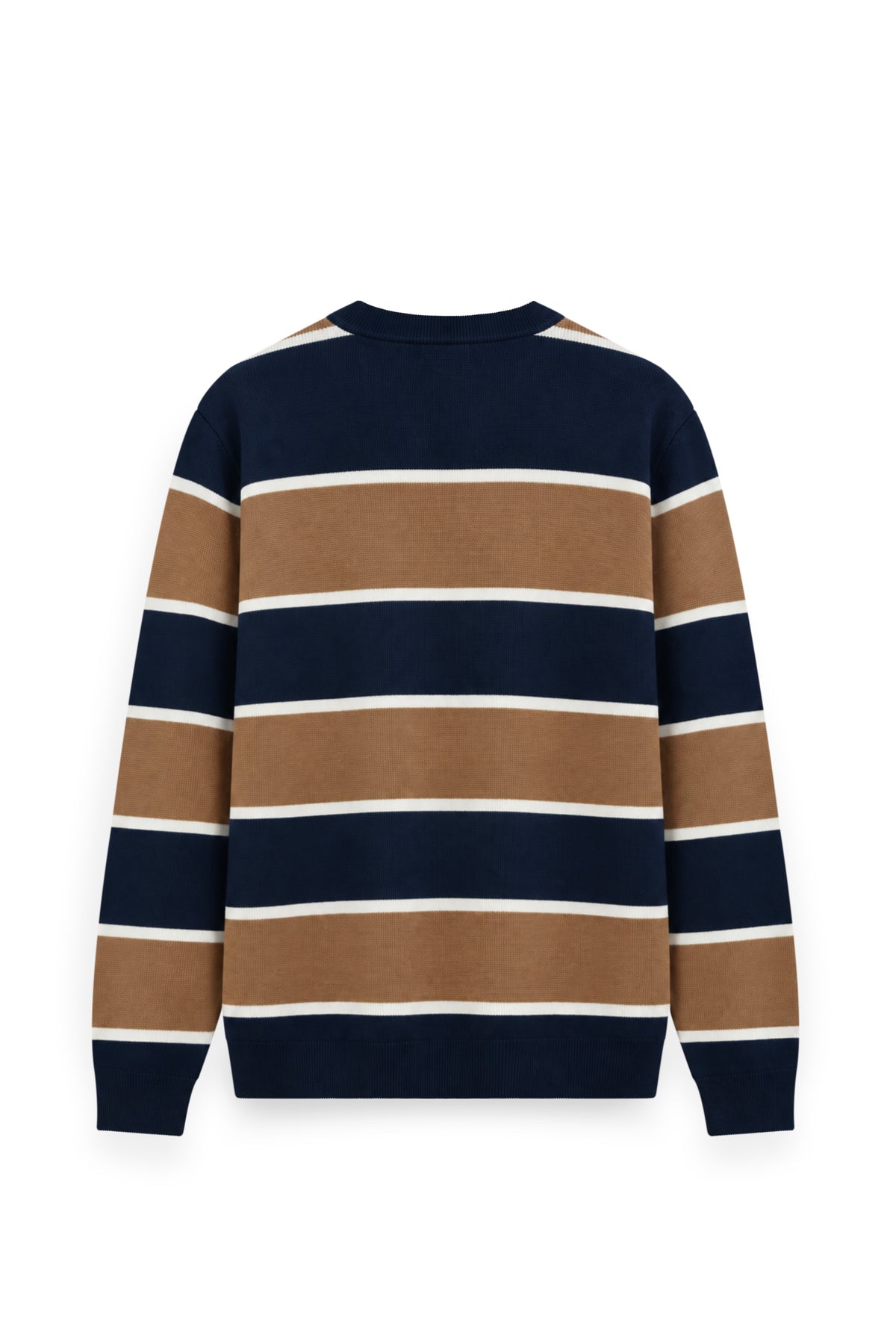 Men's Surreal Academia Striped Rib Crew Neck Sweater