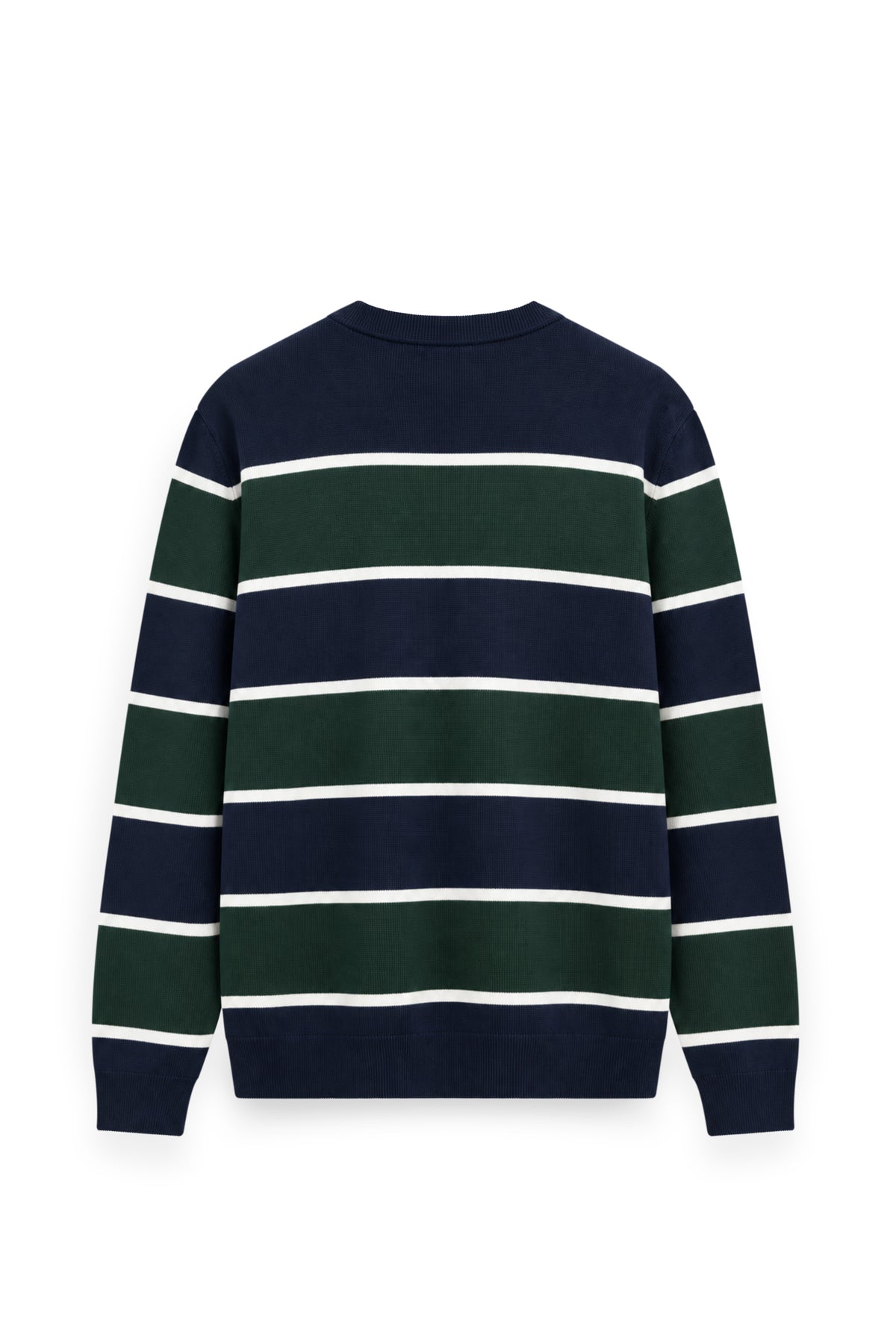 Men's Surreal Academia Striped Rib Crew Neck Sweater
