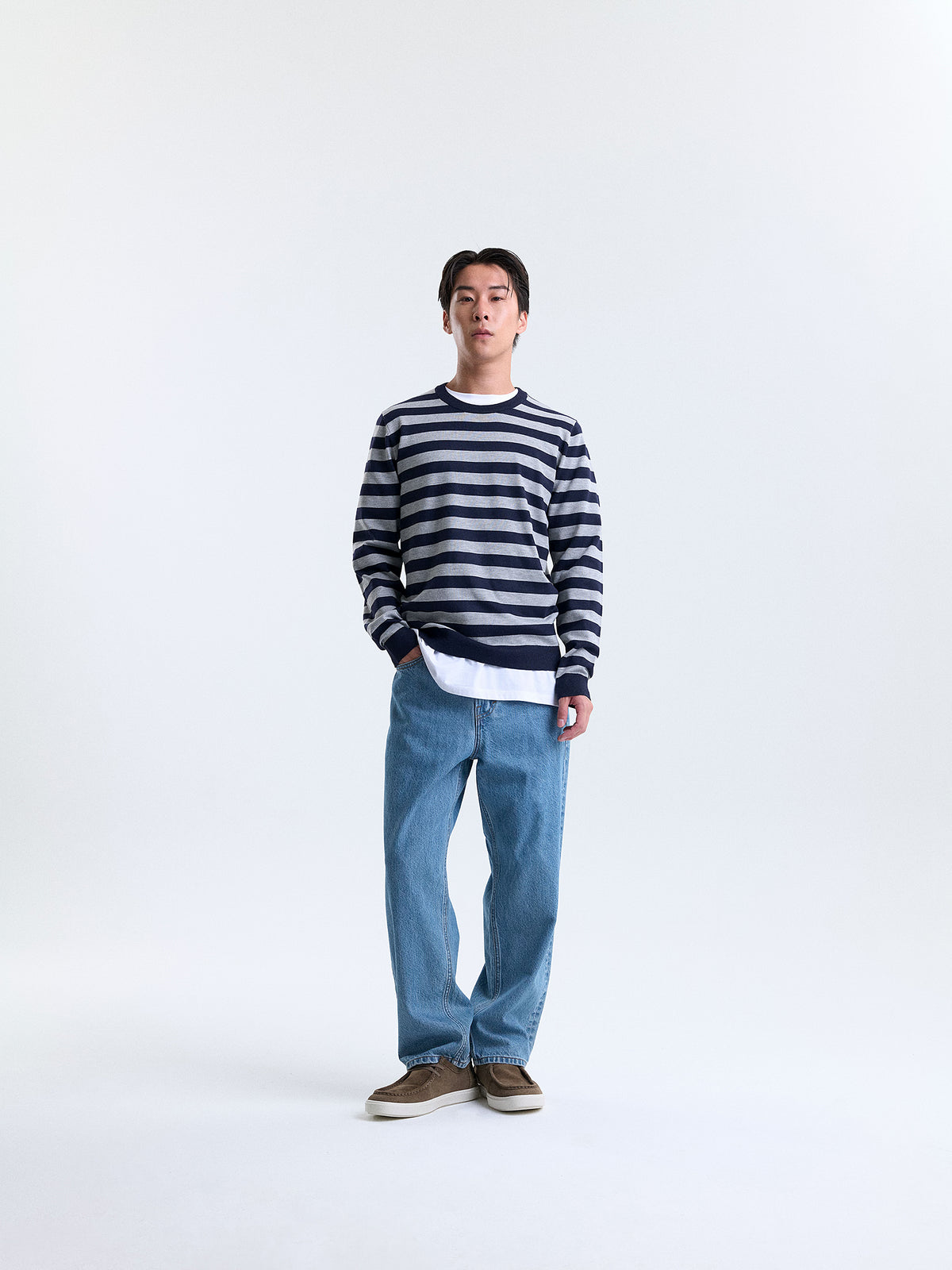 AIIZ Men's Striped Sweater