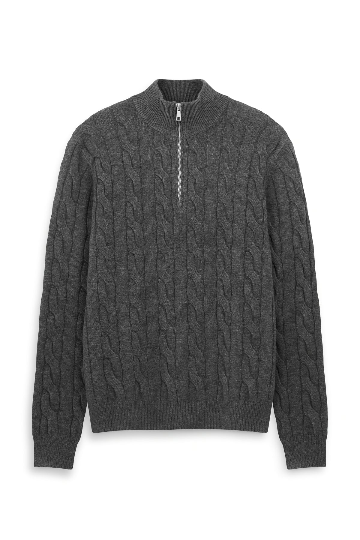 Urban Weaver Cable Knit Half-Zip Sweater