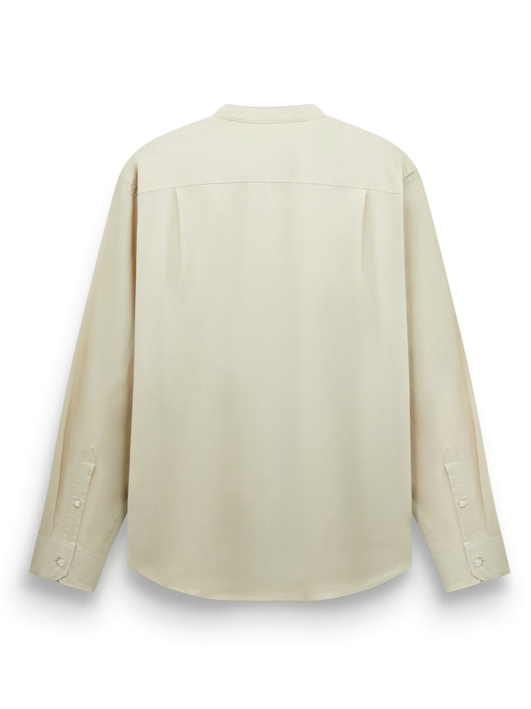 Men’s Mandarin Collar Long Sleeve Poplin Shirt