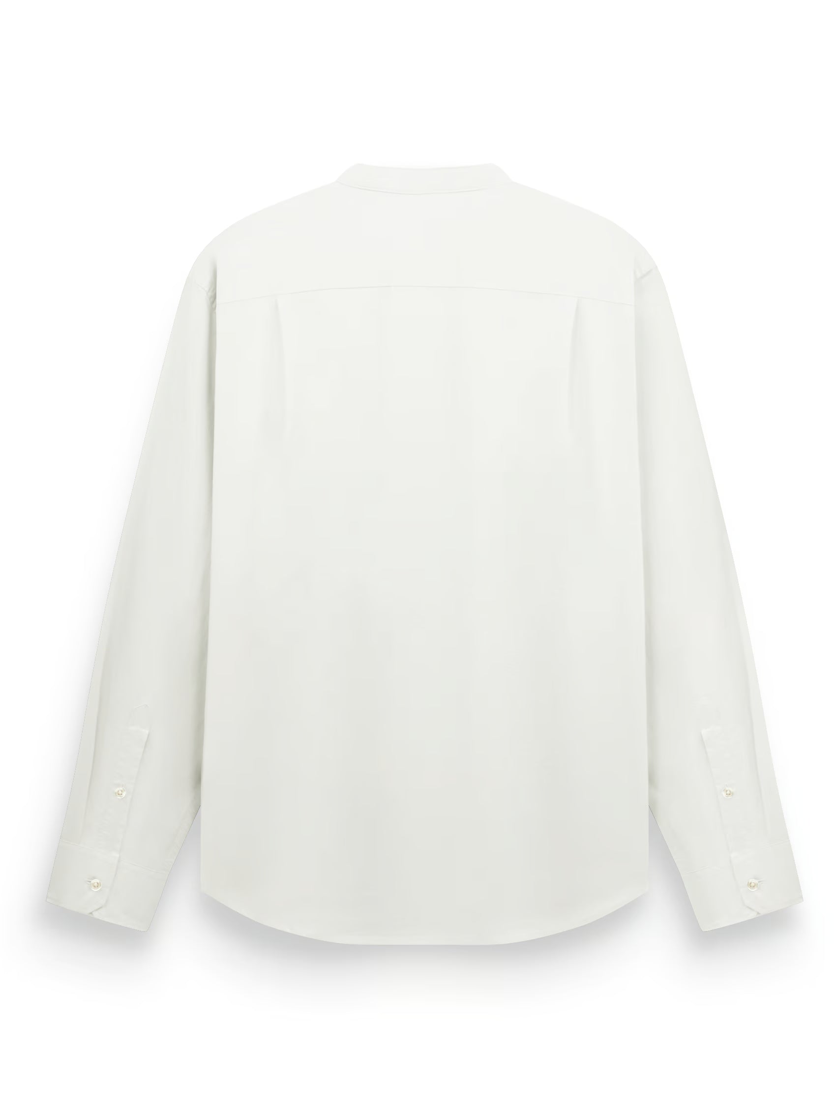 Men’s Mandarin Collar Long Sleeve Poplin Shirt