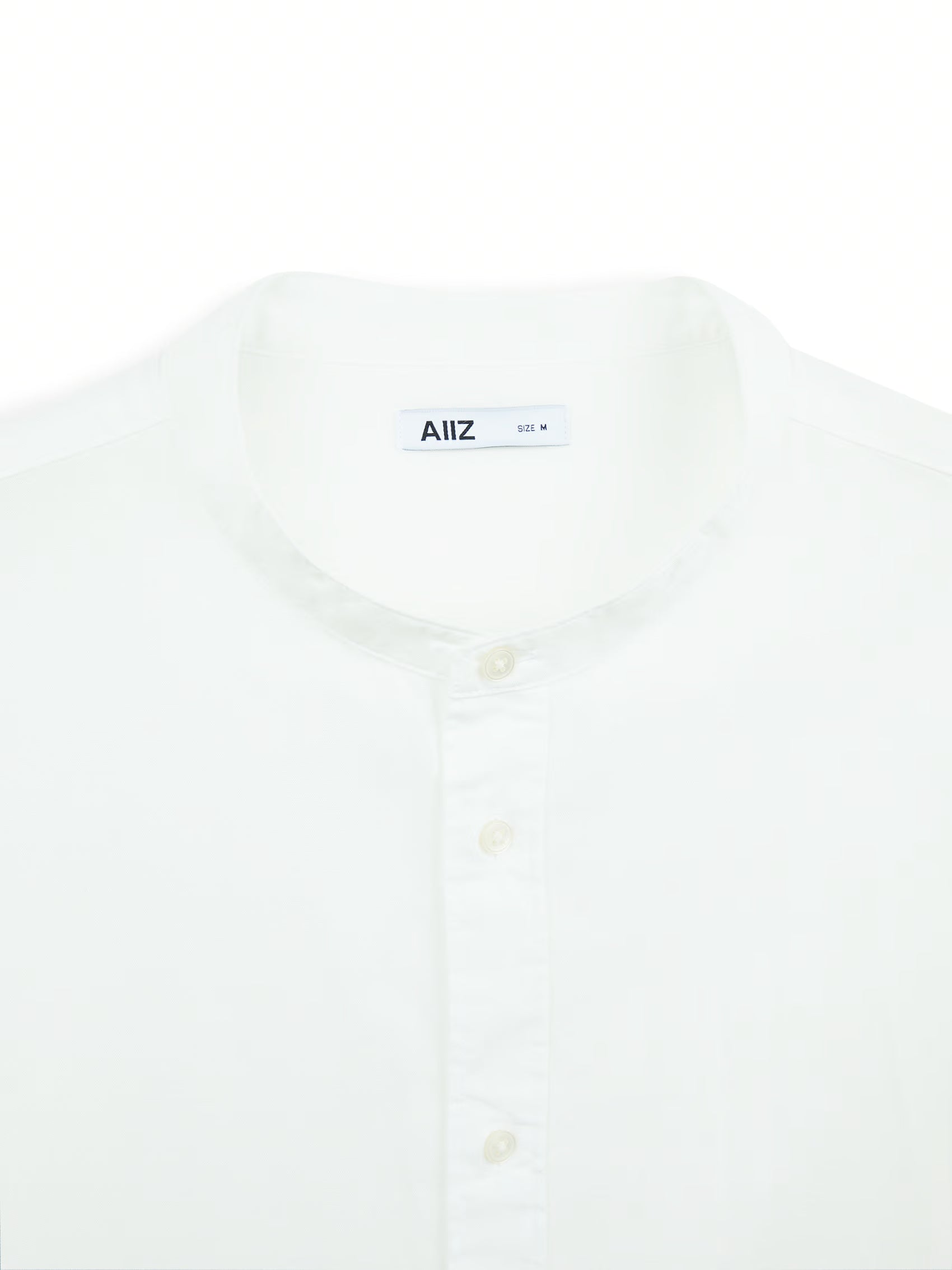 AIIZ Men’s Mandarin Collar Long Sleeve Poplin Shirt