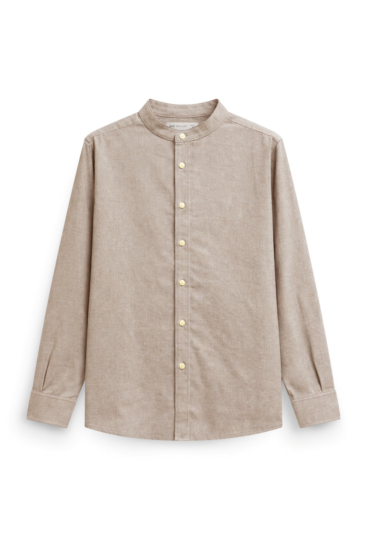 AIIZ Men’s Mandarin Collar Long Sleeve Shirt