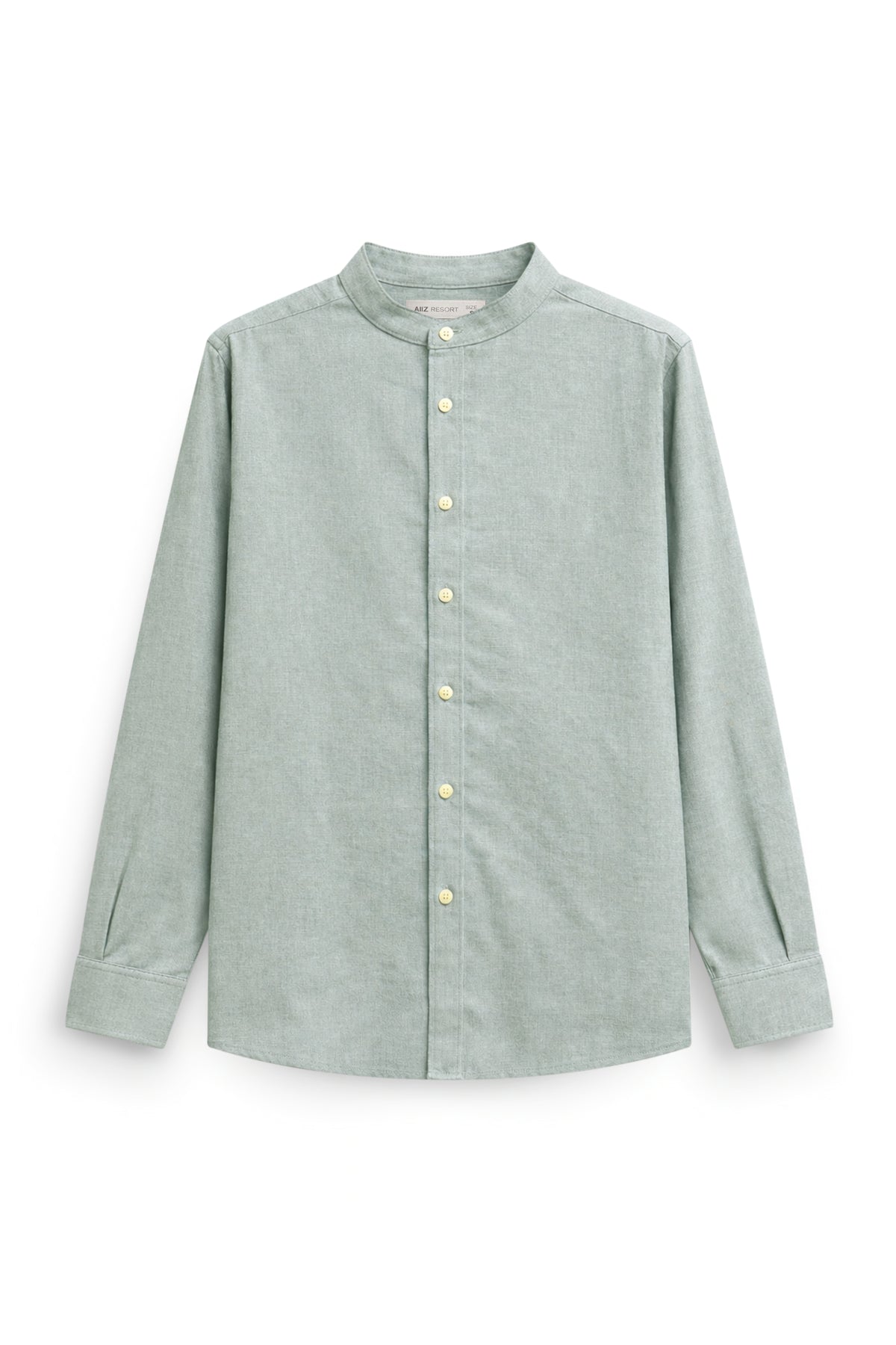 AIIZ Men’s Mandarin Collar Long Sleeve Shirt