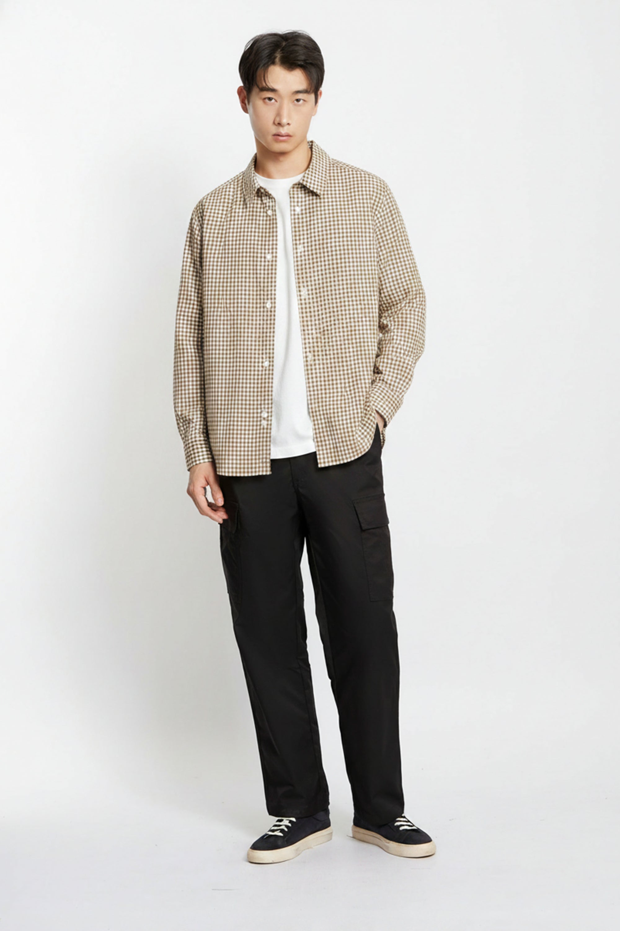 AIIZ Men's Check Long Sleeve Shirt
