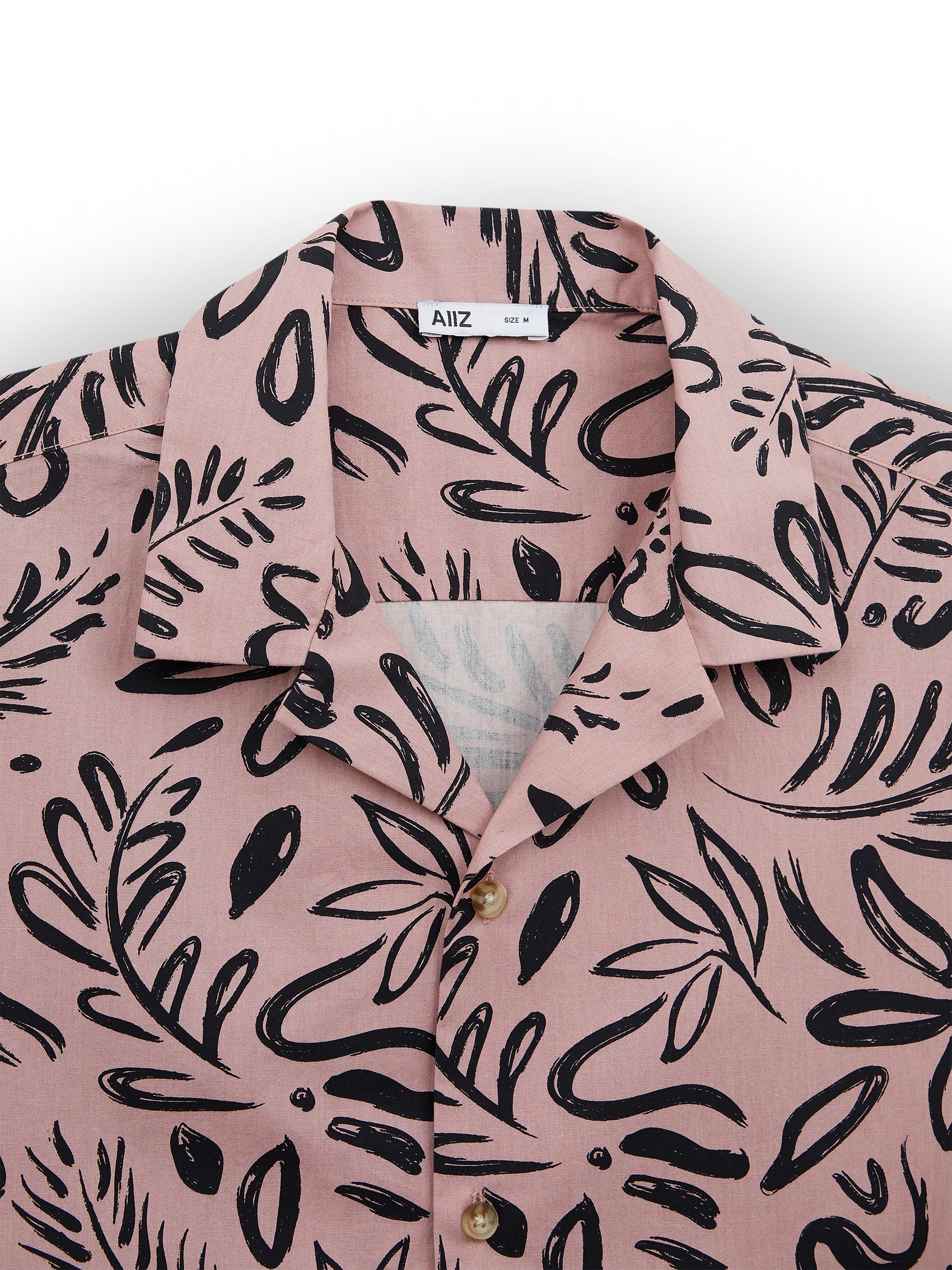 AIIZ Men's Graphic Printed Camp Collar Shirt