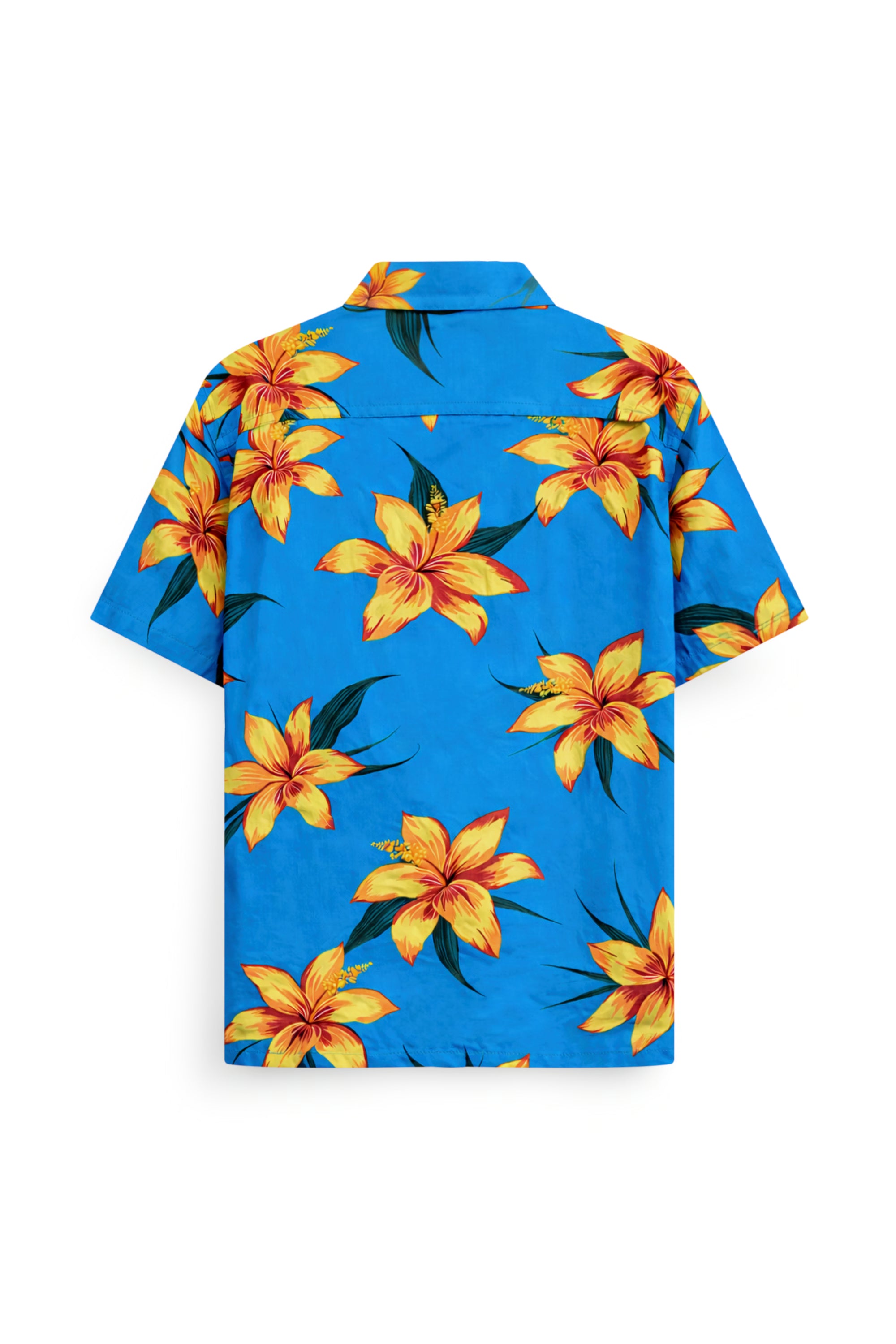 AIIZ Men’s Songkran Floral Short-Sleeve Shirt – 100% Rayon