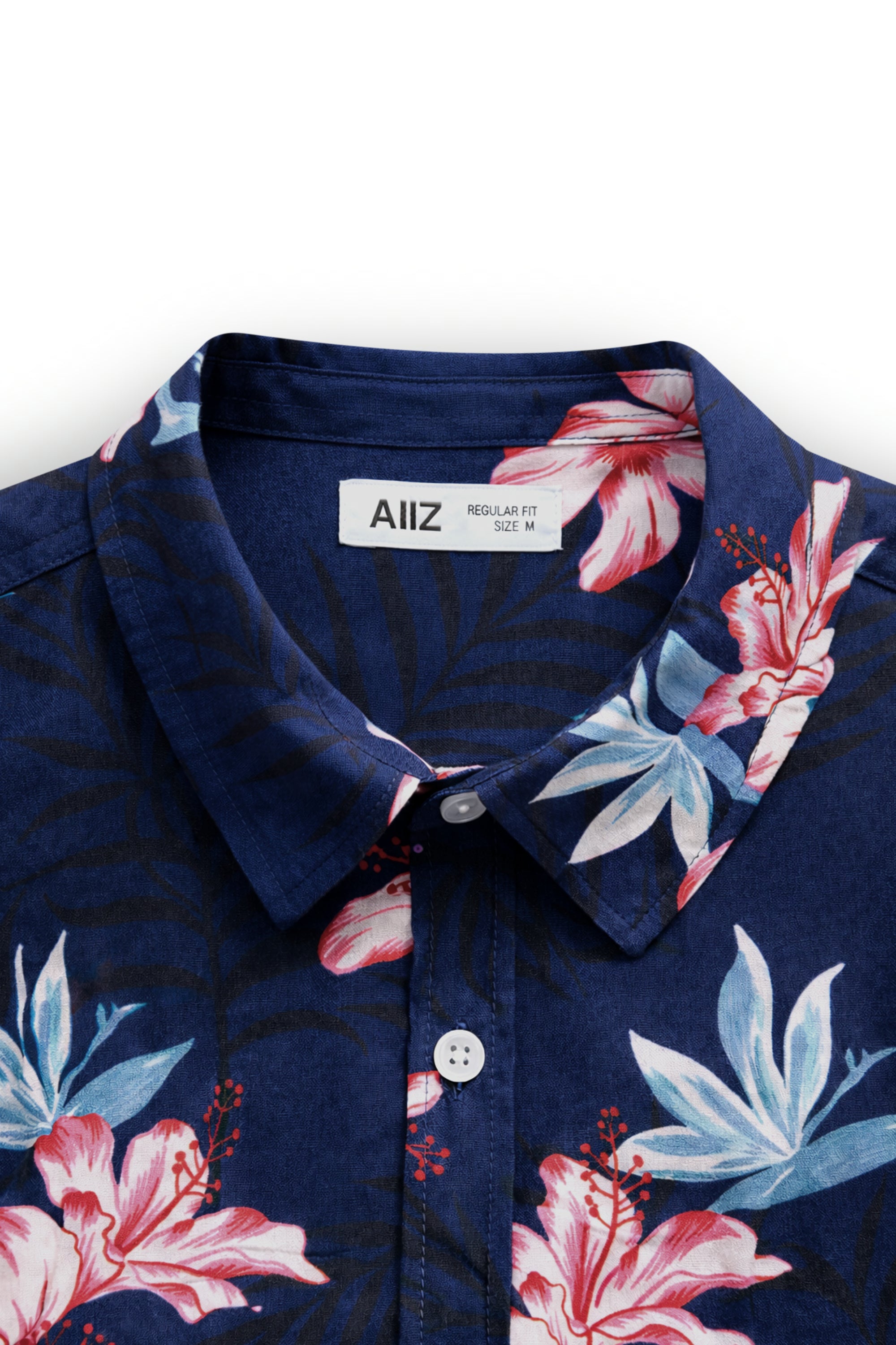 AIIZ Men’s Songkran Floral Short-Sleeve Shirt – 100% Rayon