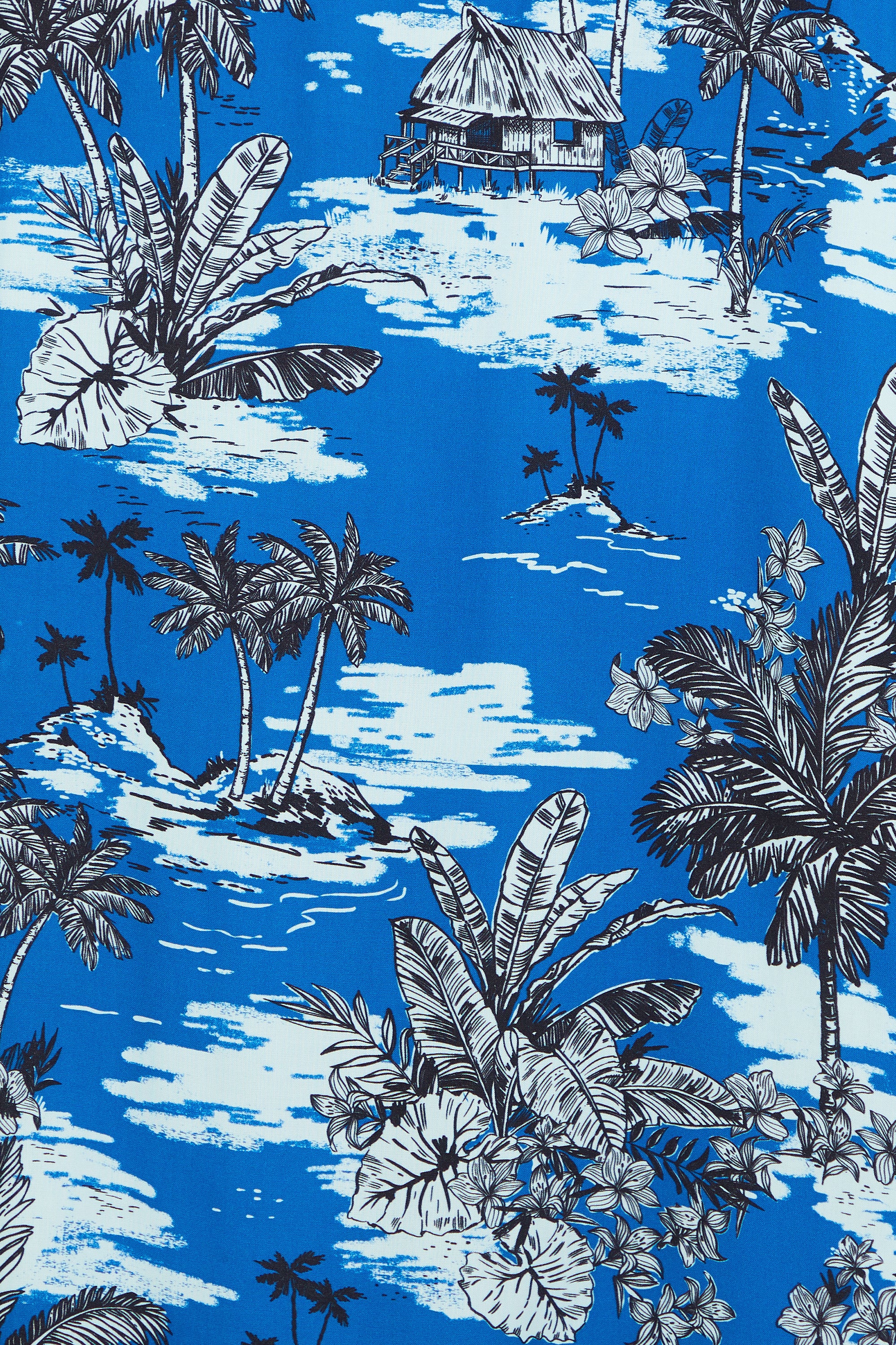 AIIZ Men’s Hawaiian Summer Print Short-Sleeve Shirt – 100%