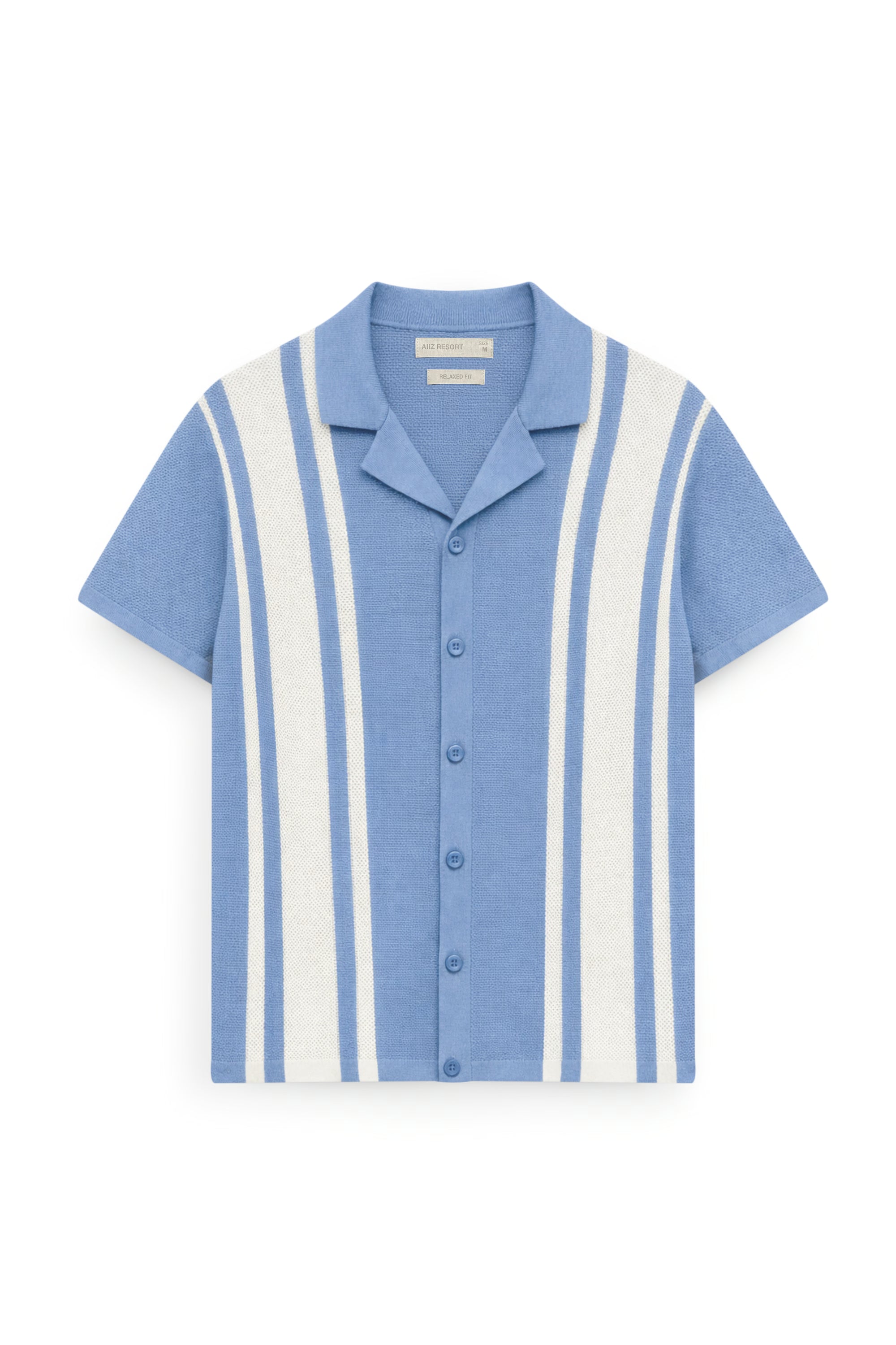 AIIZ Men's Border Camp Collar Shirt