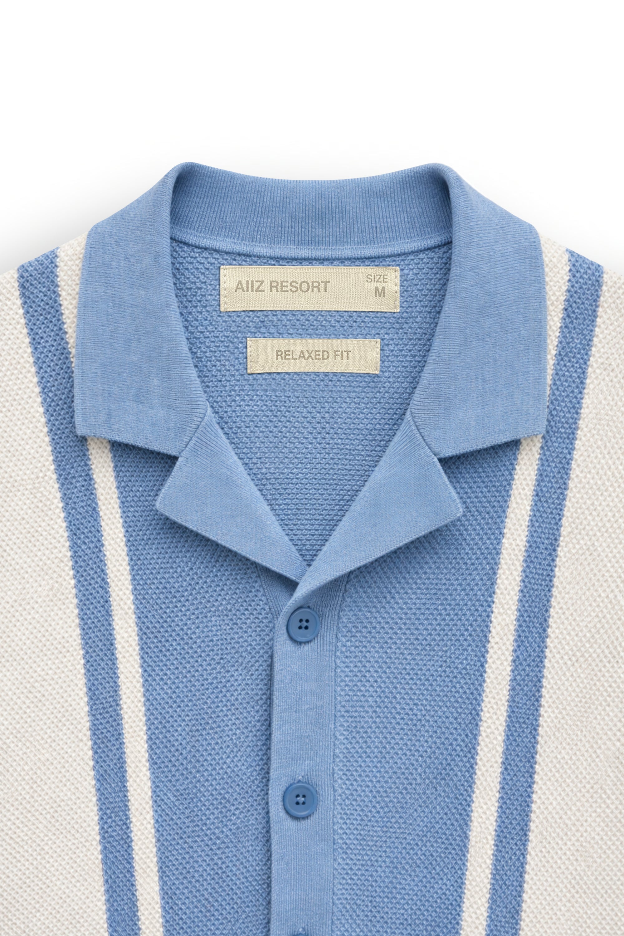 AIIZ Men's Border Camp Collar Shirt