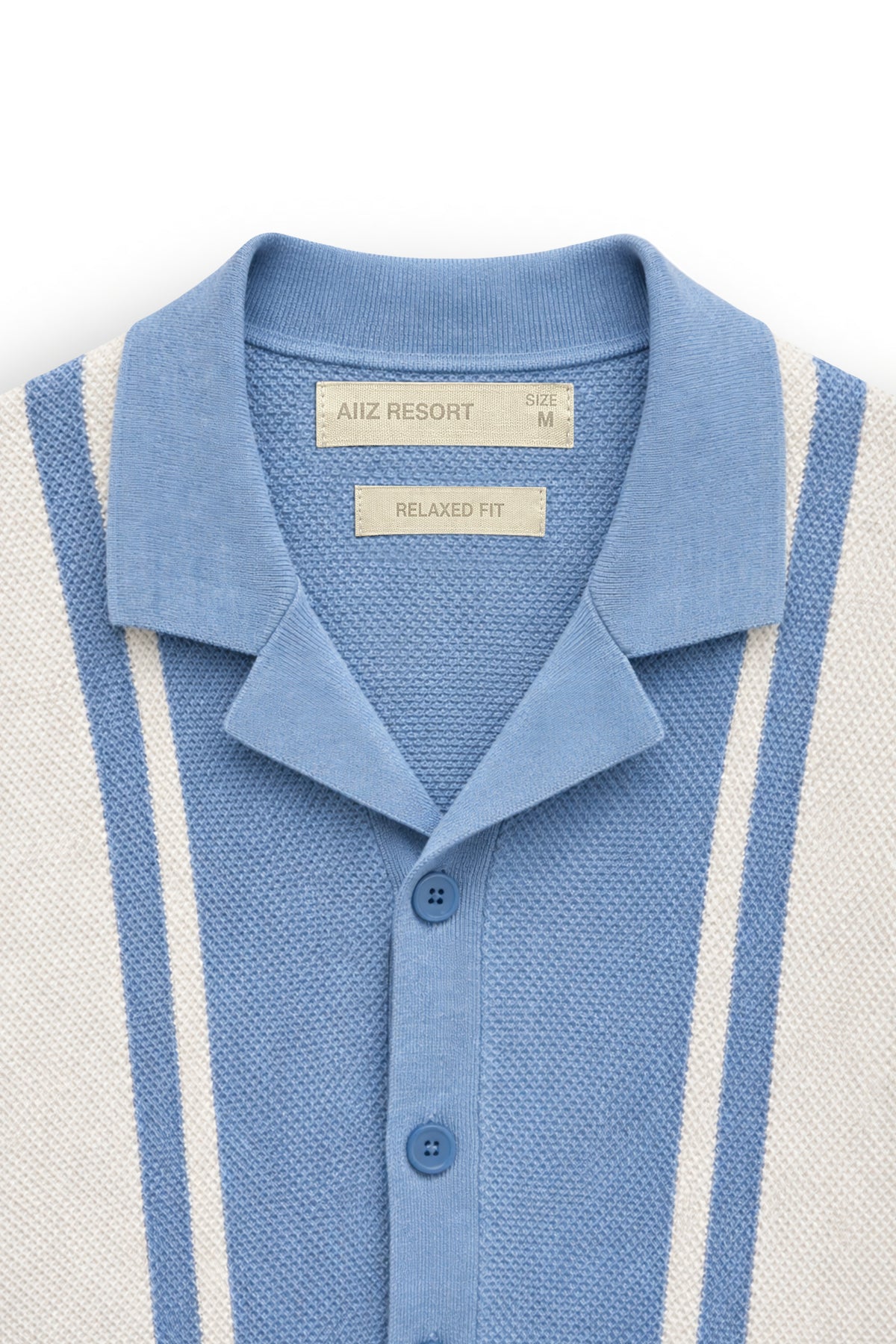 AIIZ Men's Border Camp Collar Shirt