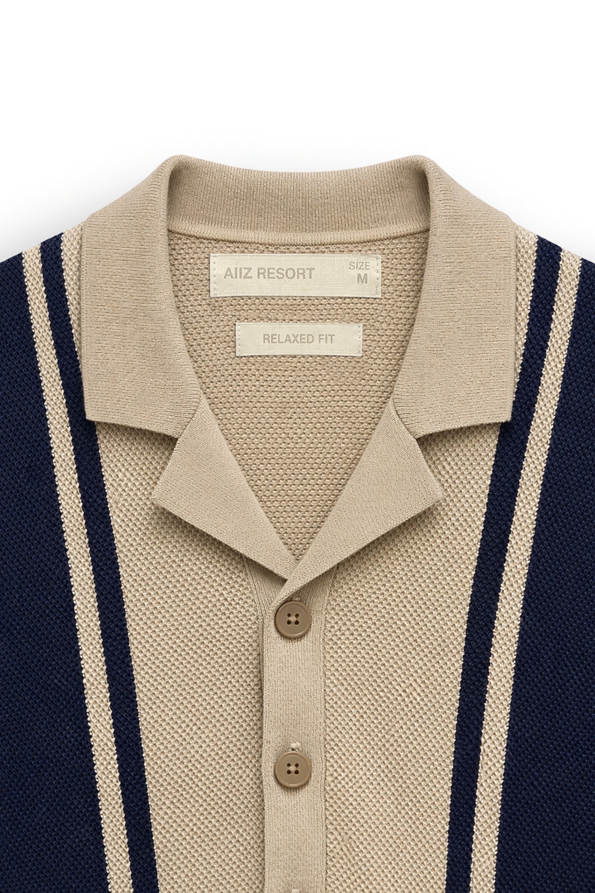 AIIZ Men's Border Camp Collar Shirt