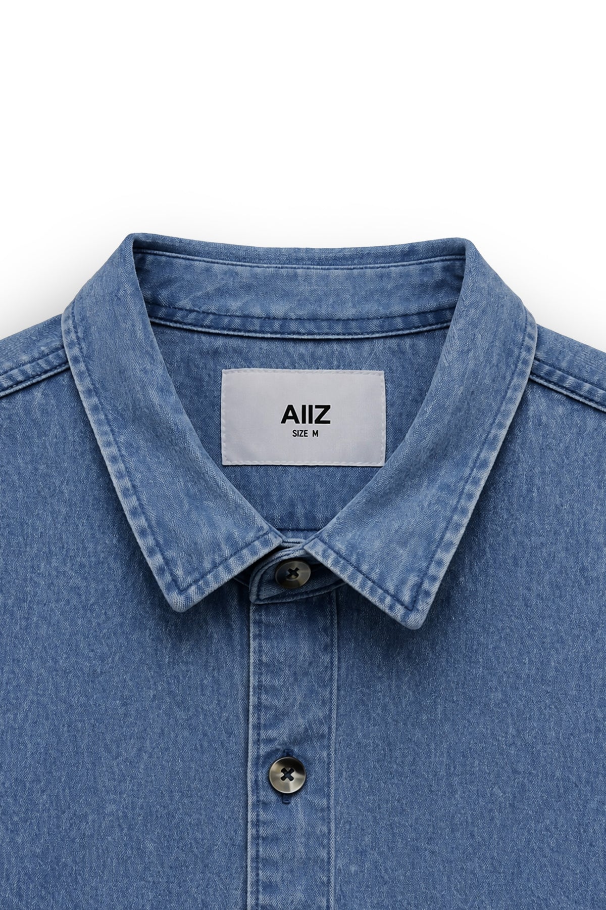 AIIZ Men’s Short Sleeve Denim Shirt