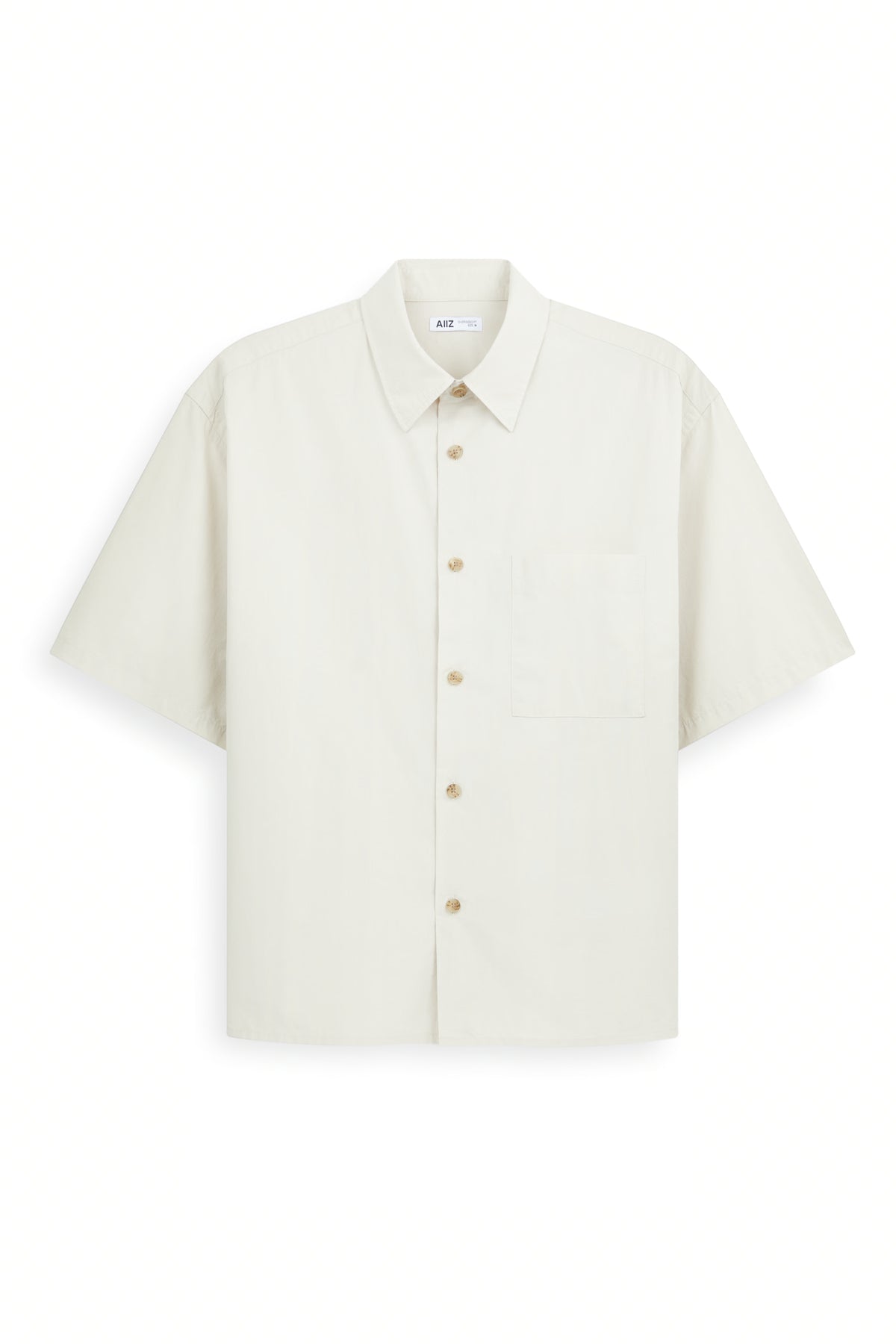 AIIZ Men's Short Sleeve Shirt (Beige / S)
