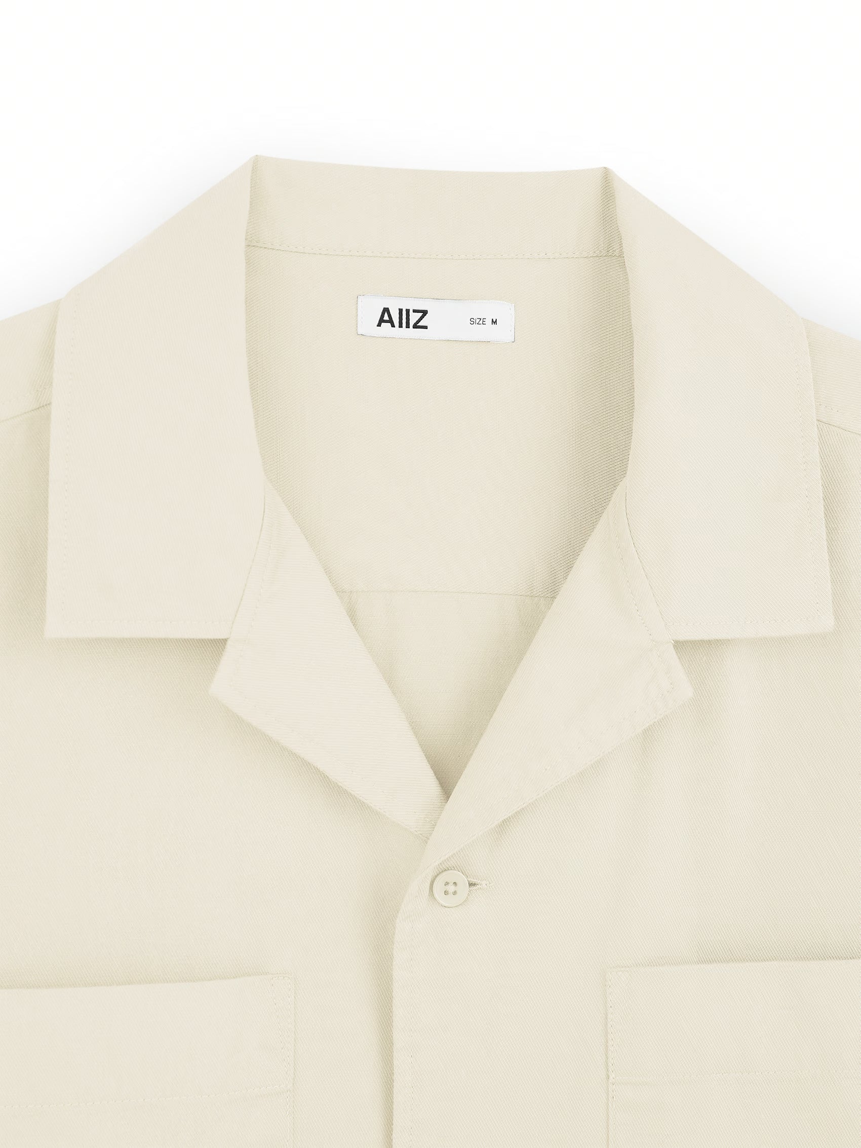 AIIZ Men's Pocket Camp Collar Shorts Sleeve Shirt