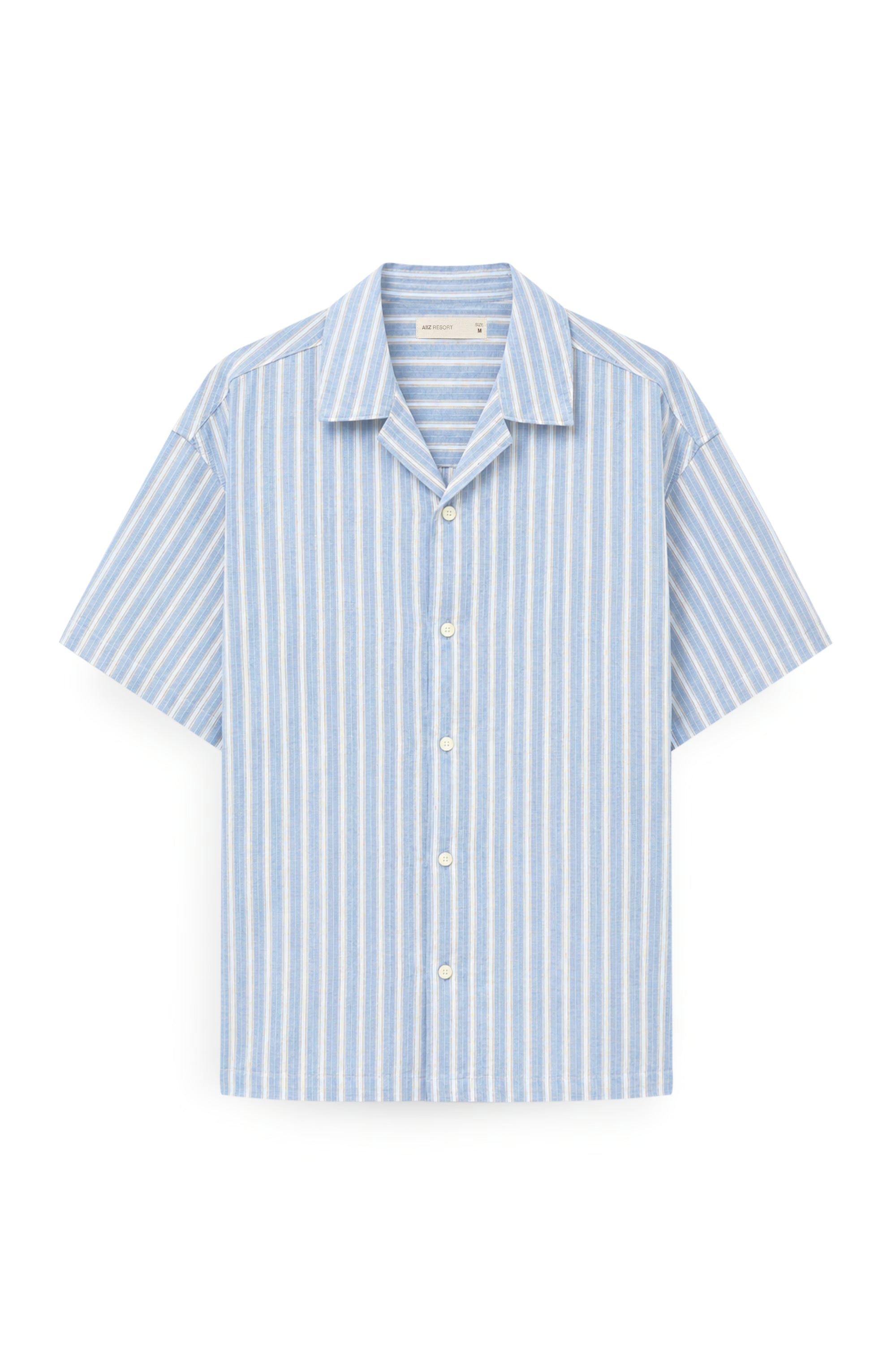 AIIZ Men's Stripe Short Sleeve Shirt