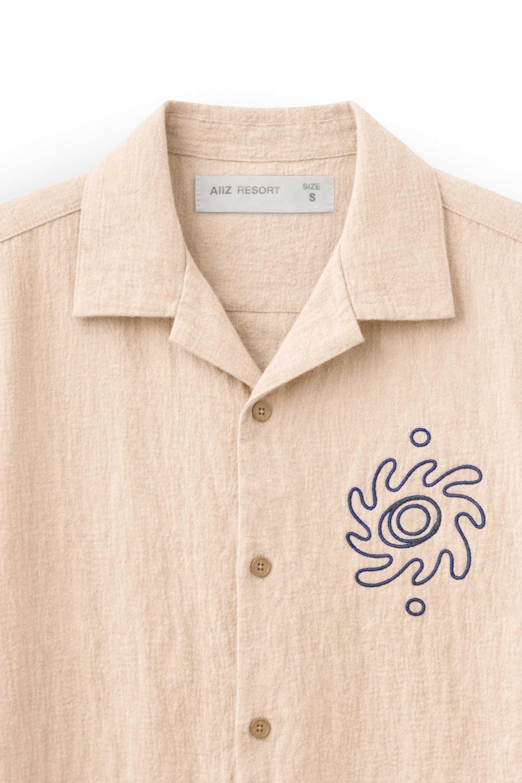 AIIZ Men’s Embroidered Short Sleeve Shirt