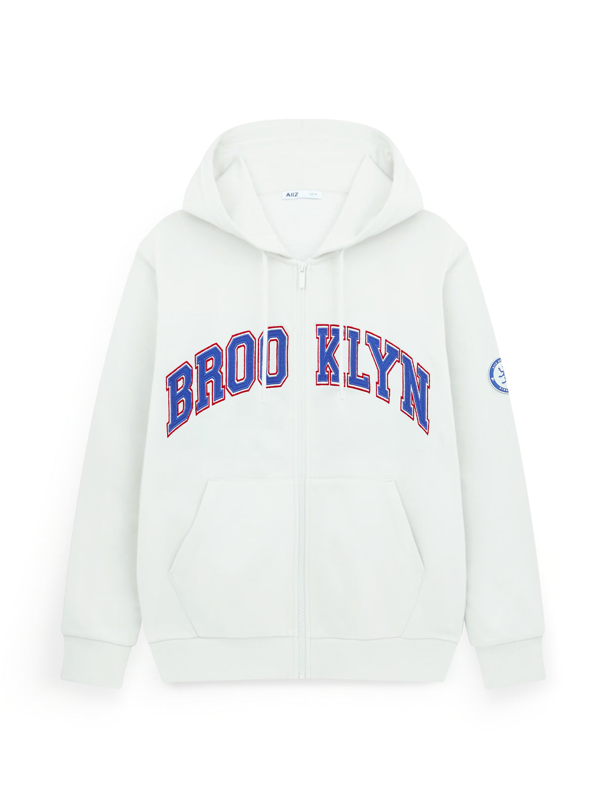 AIIZ Men’s Varsity Graphic Zipper Hoodie