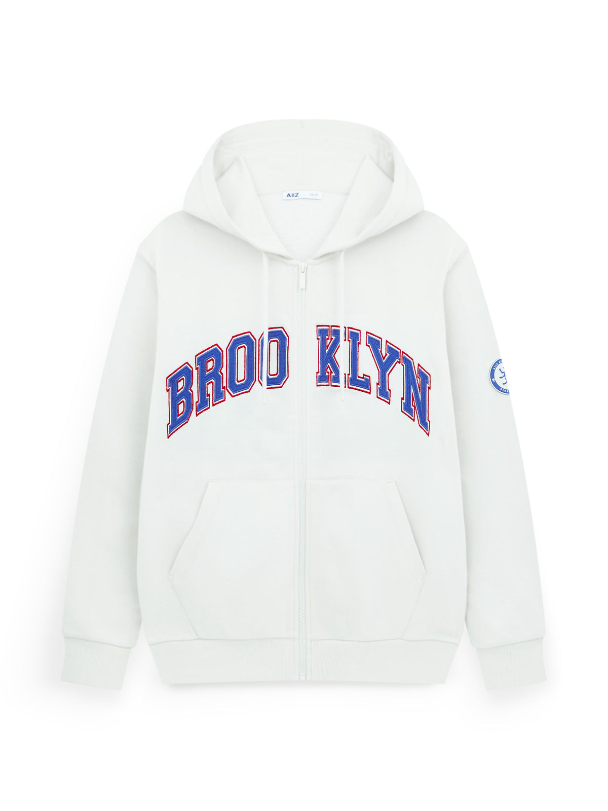AIIZ Men’s Varsity Graphic Zipper Hoodie