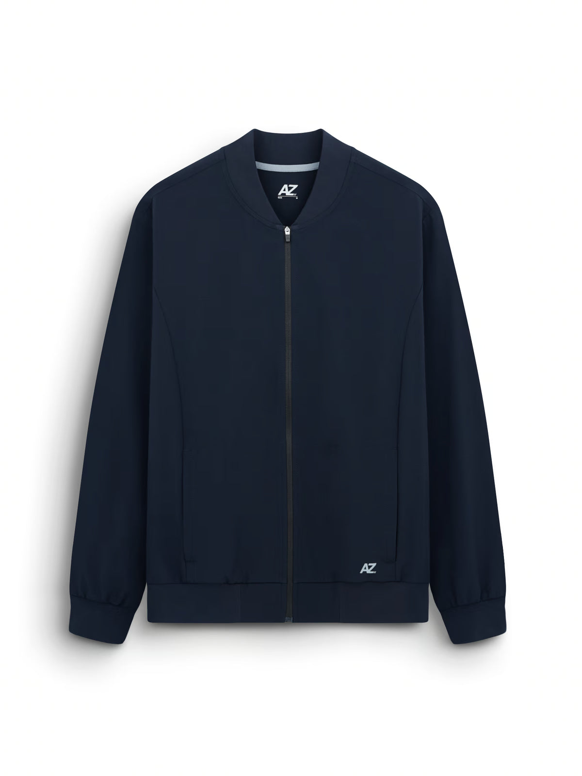 AIIZ Men's Quick Dry Stretch Active Bomber Jacket (Navy / S)