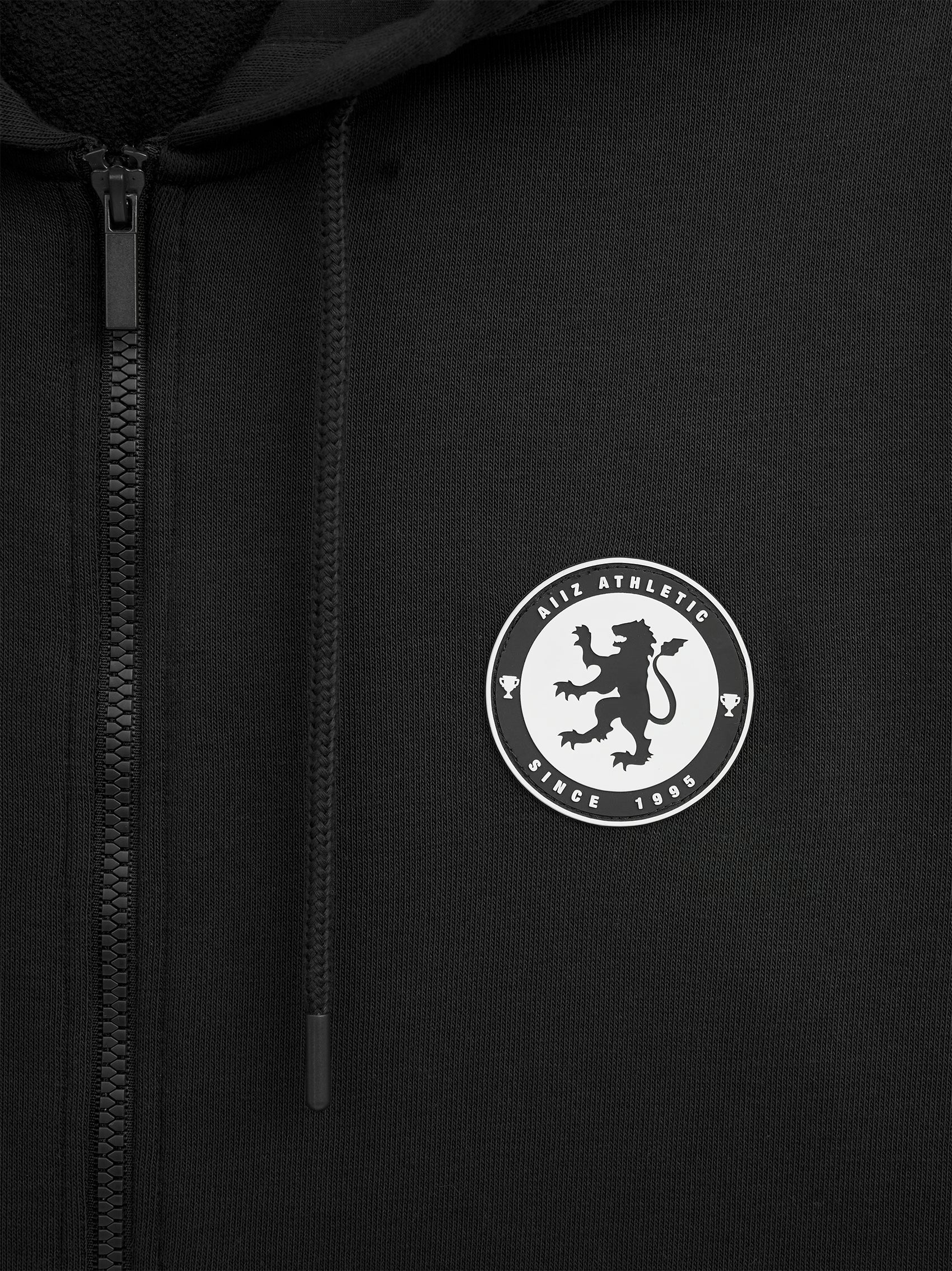 AIIZ Men’s Logo Silicon French terry Zipper Hoodie