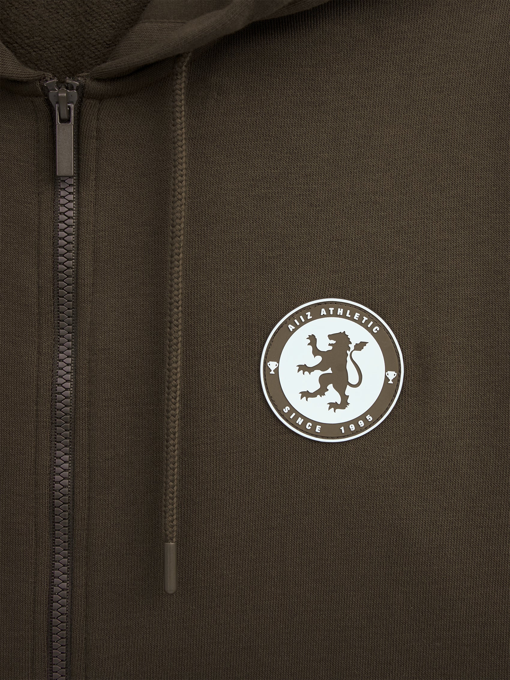 AIIZ Men’s Logo Silicon French terry Zipper Hoodie