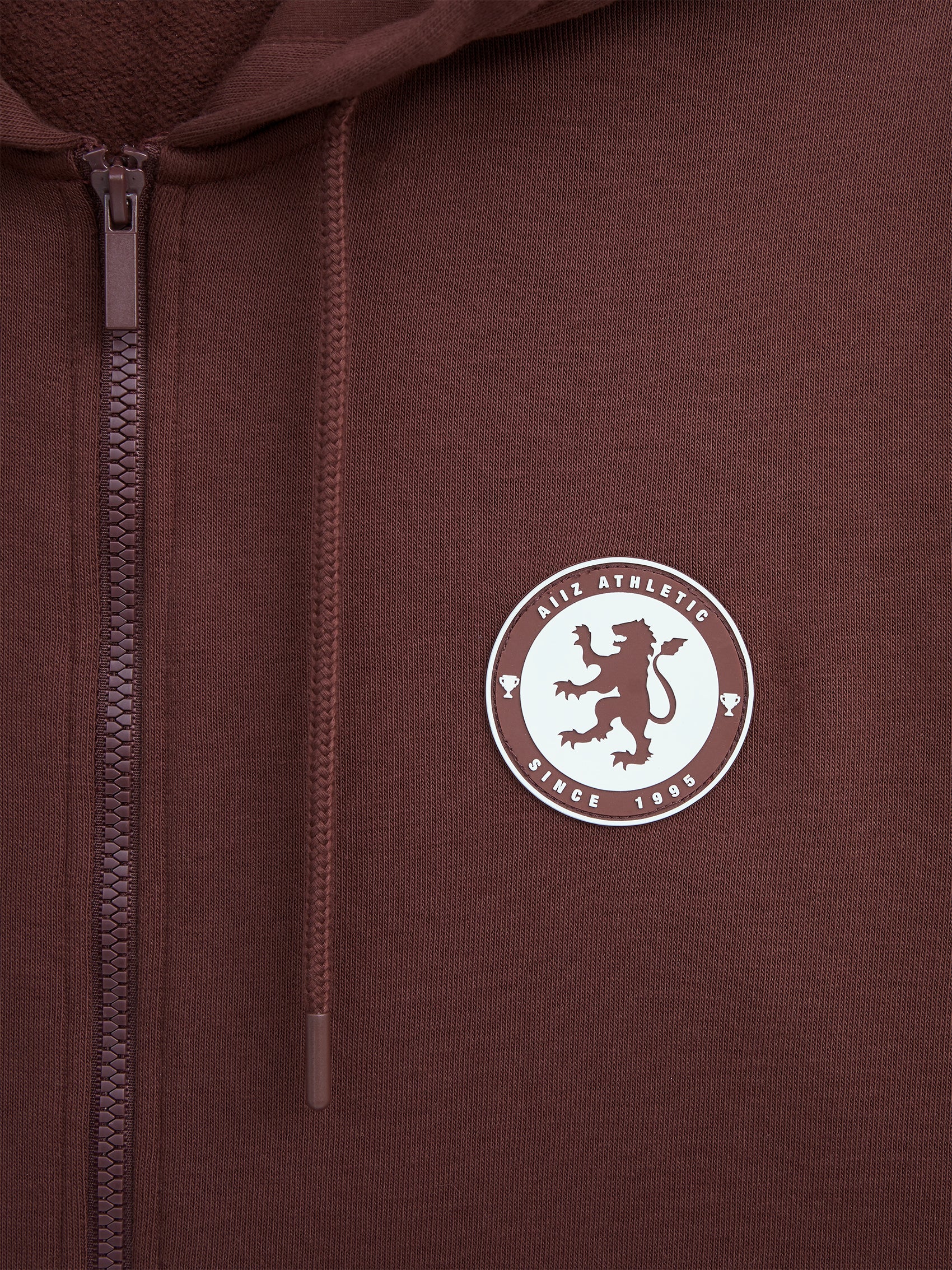 AIIZ Men’s Logo Silicon French terry Zipper Hoodie
