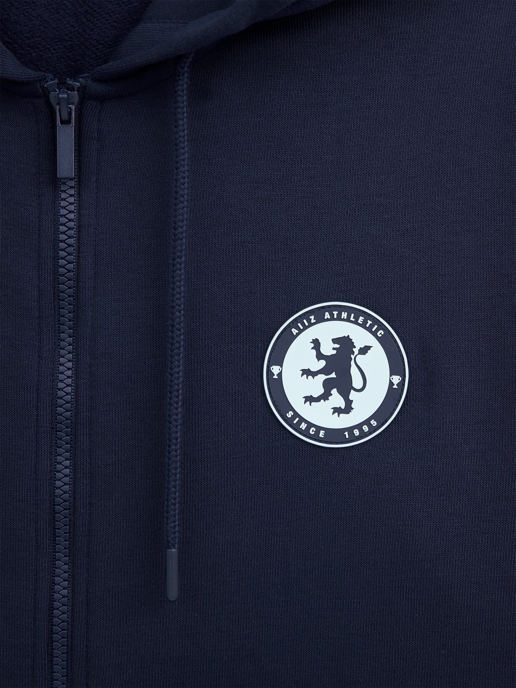 AIIZ Men’s Logo Silicon French terry Zipper Hoodie