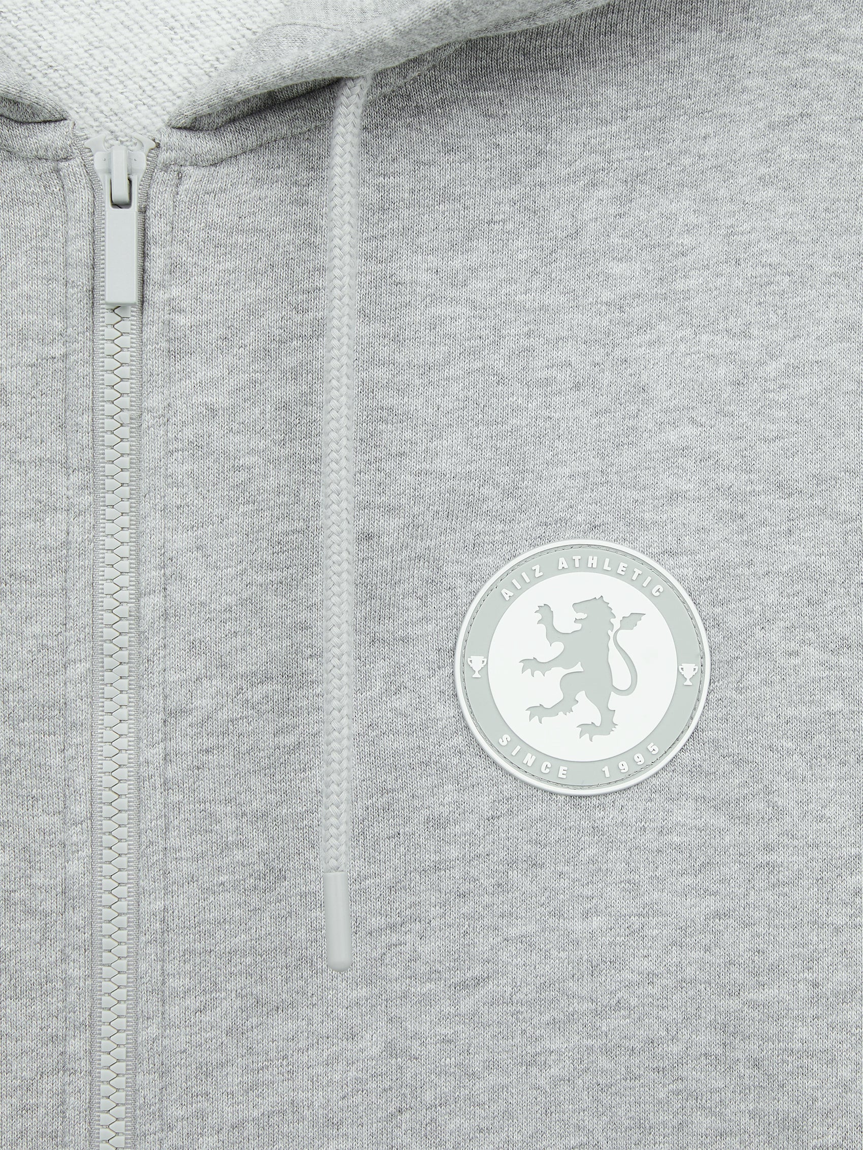AIIZ Men’s Logo Silicon French terry Zipper Hoodie
