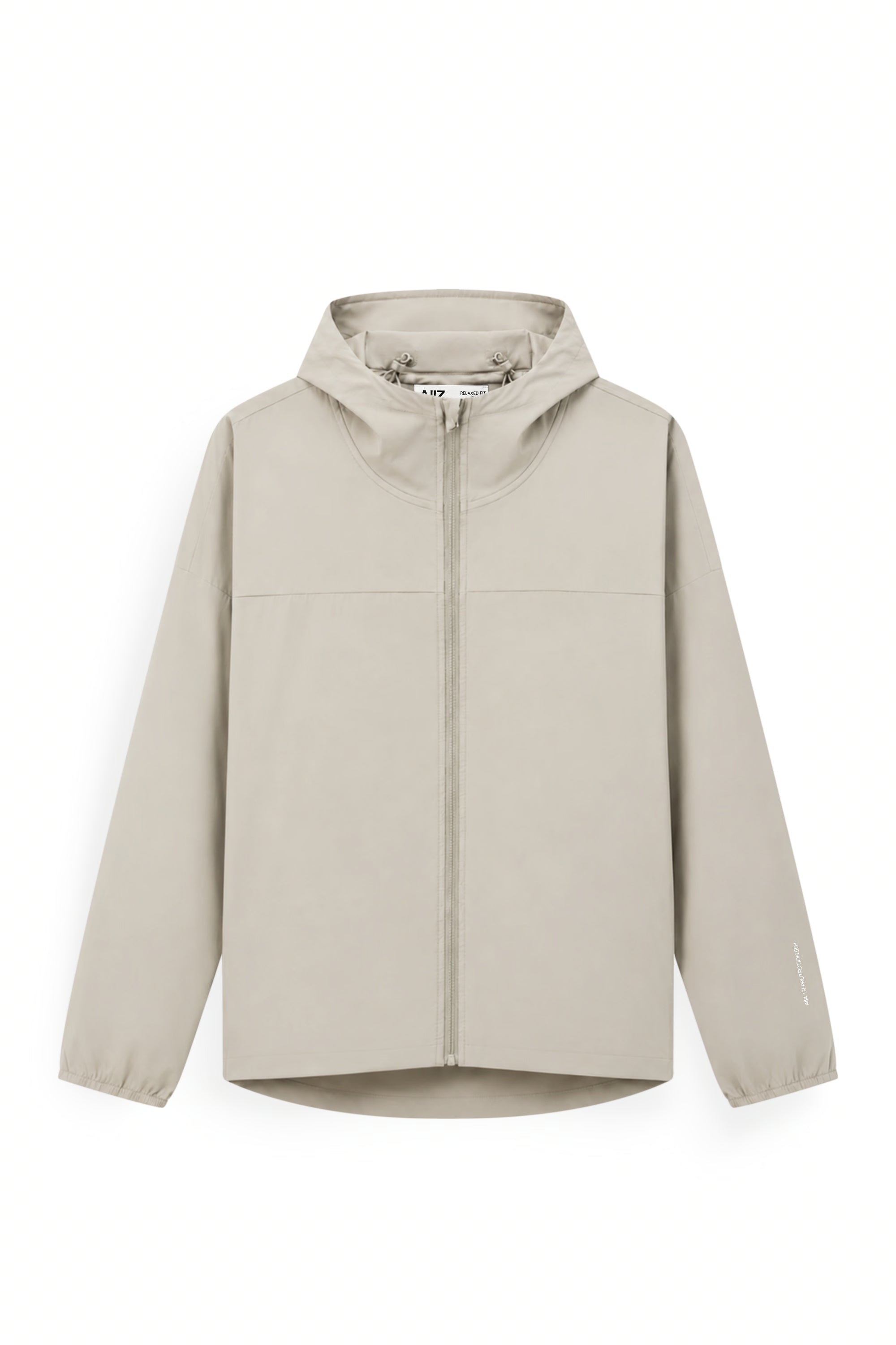 AIIZ Men's UV Protection Windbreaker Hoodie (Beige / S)