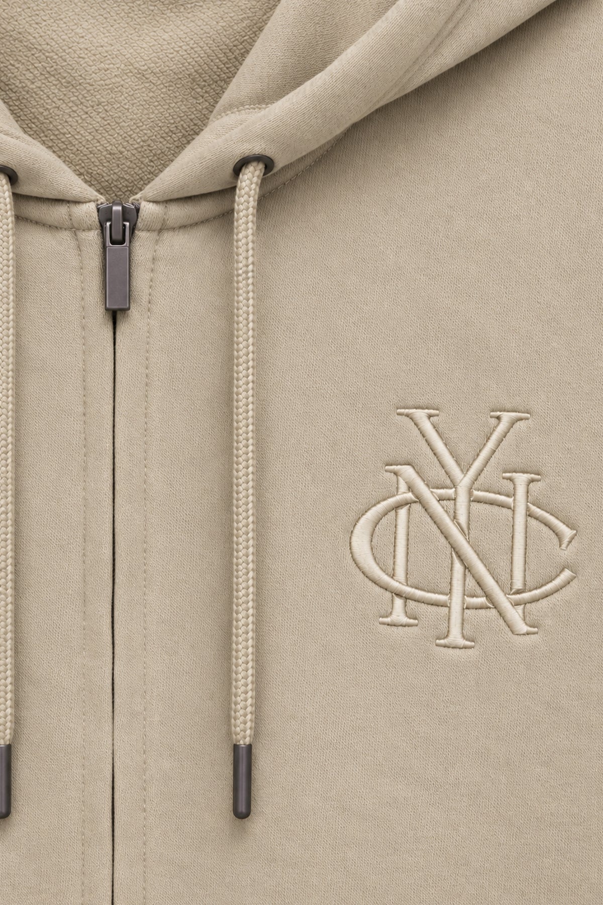 AIIZ Men’s Logo French terry Zipper Hoodie