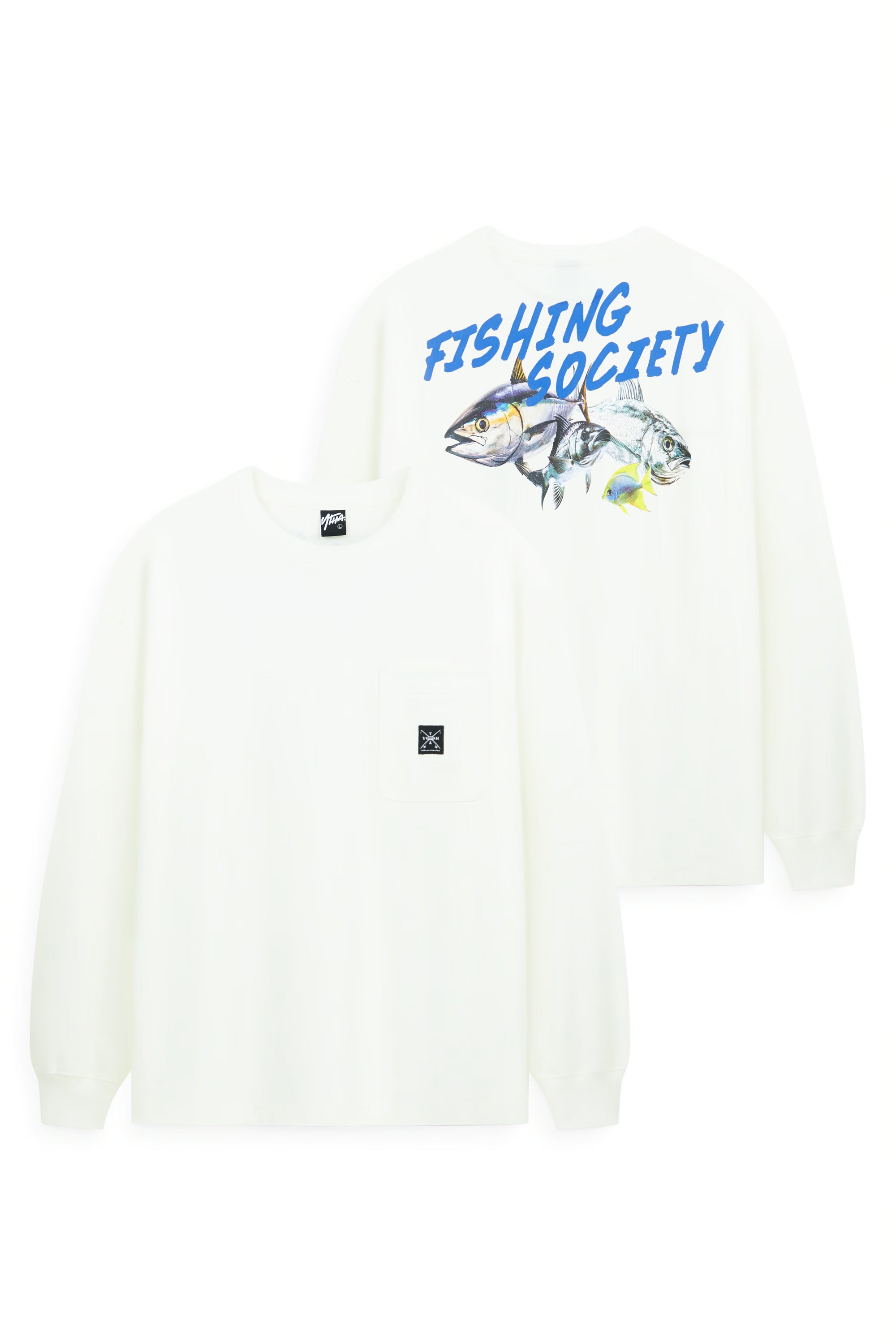 AIIZ Men’s Fishing Society Club Graphic Long Sleeve T-Shirt