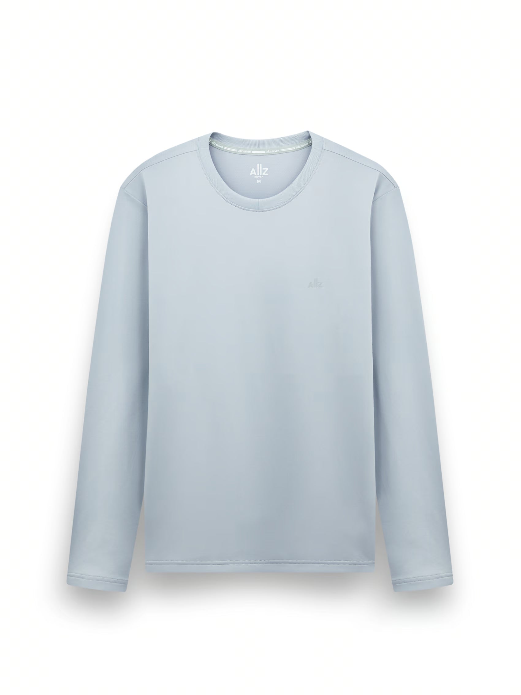Men's Quick Dry Stretch Active Long Sleeve T-Shirt (Light Grey / S)