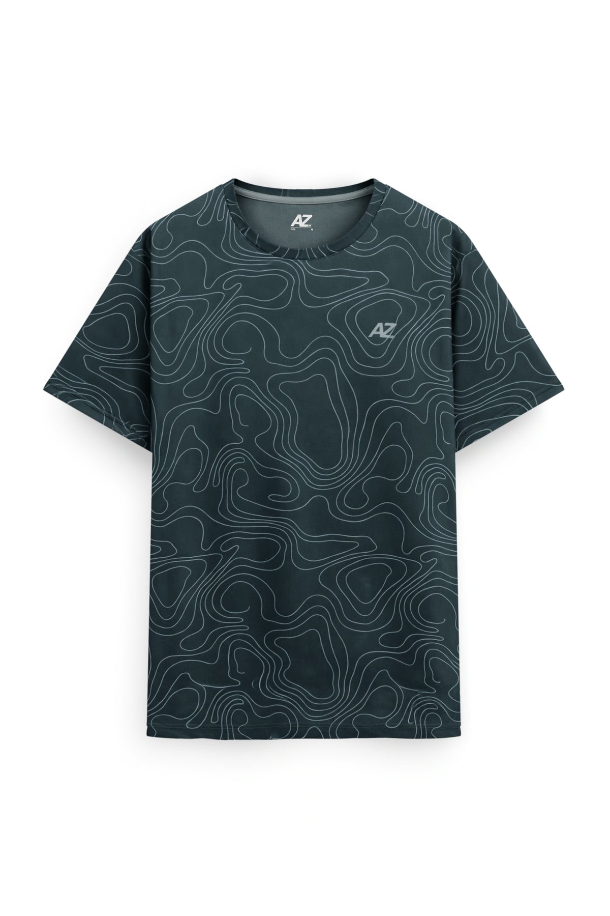 AIIZ Men's Quick Dry Active Printed T-Shirt