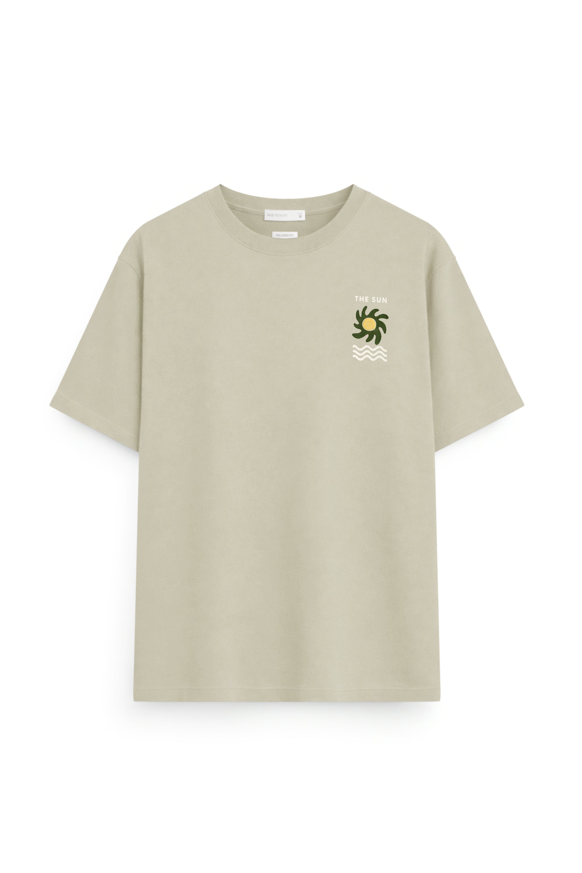 AIIZ Men's Natural Cotton Graphic Tee