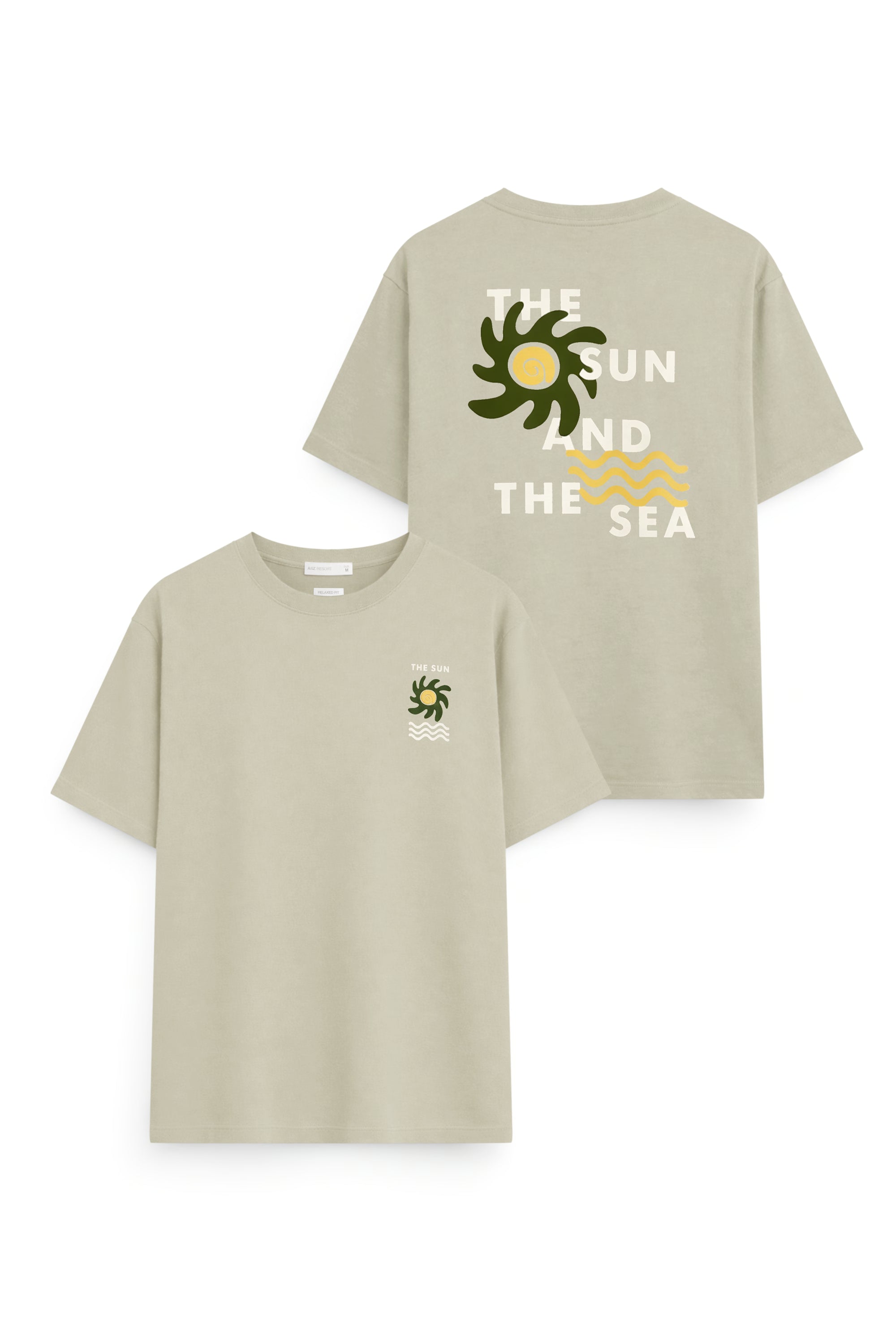 AIIZ Men's Natural Cotton Graphic Tee