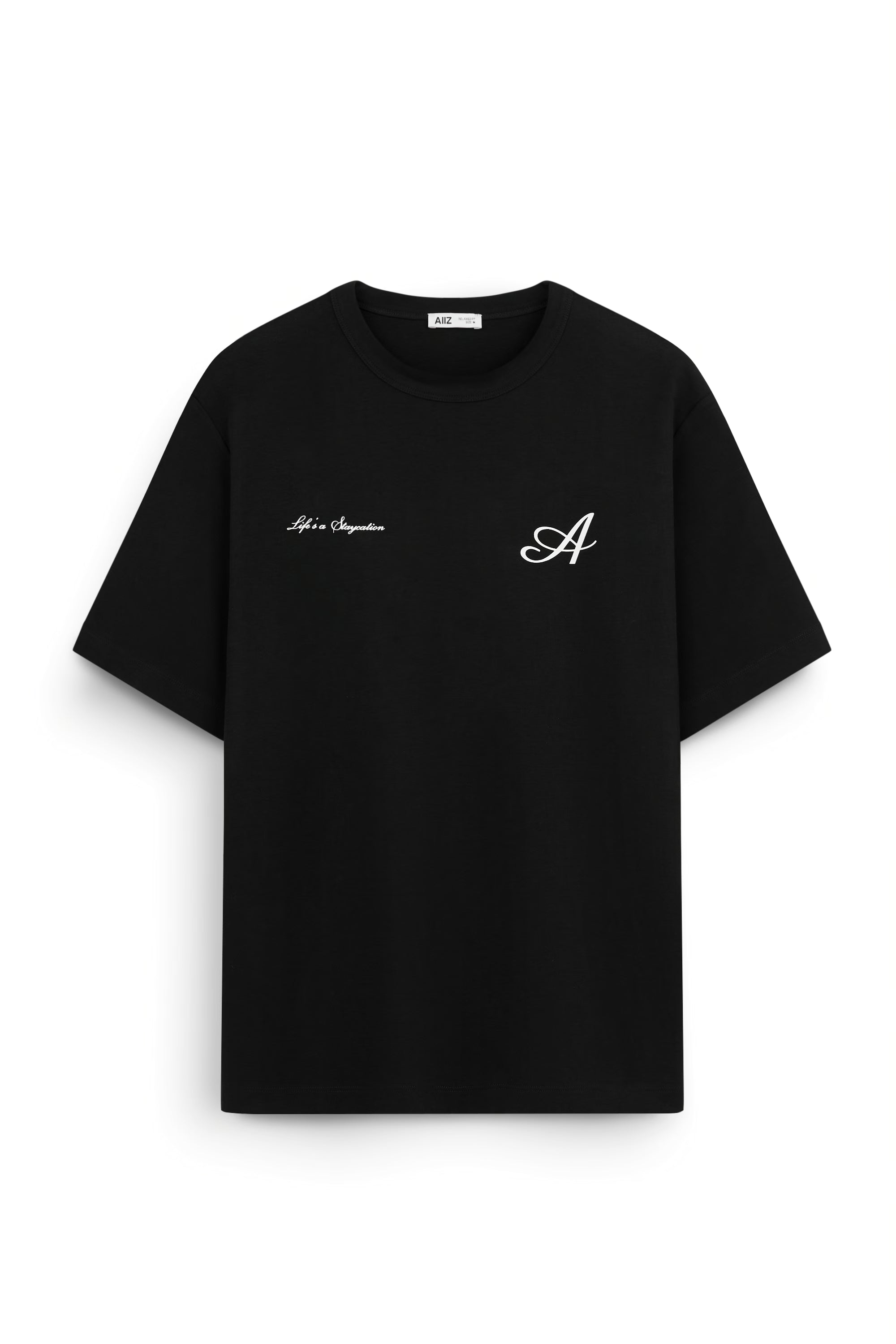 AIIZ Men's Graphic T-Shirt (Black / S)