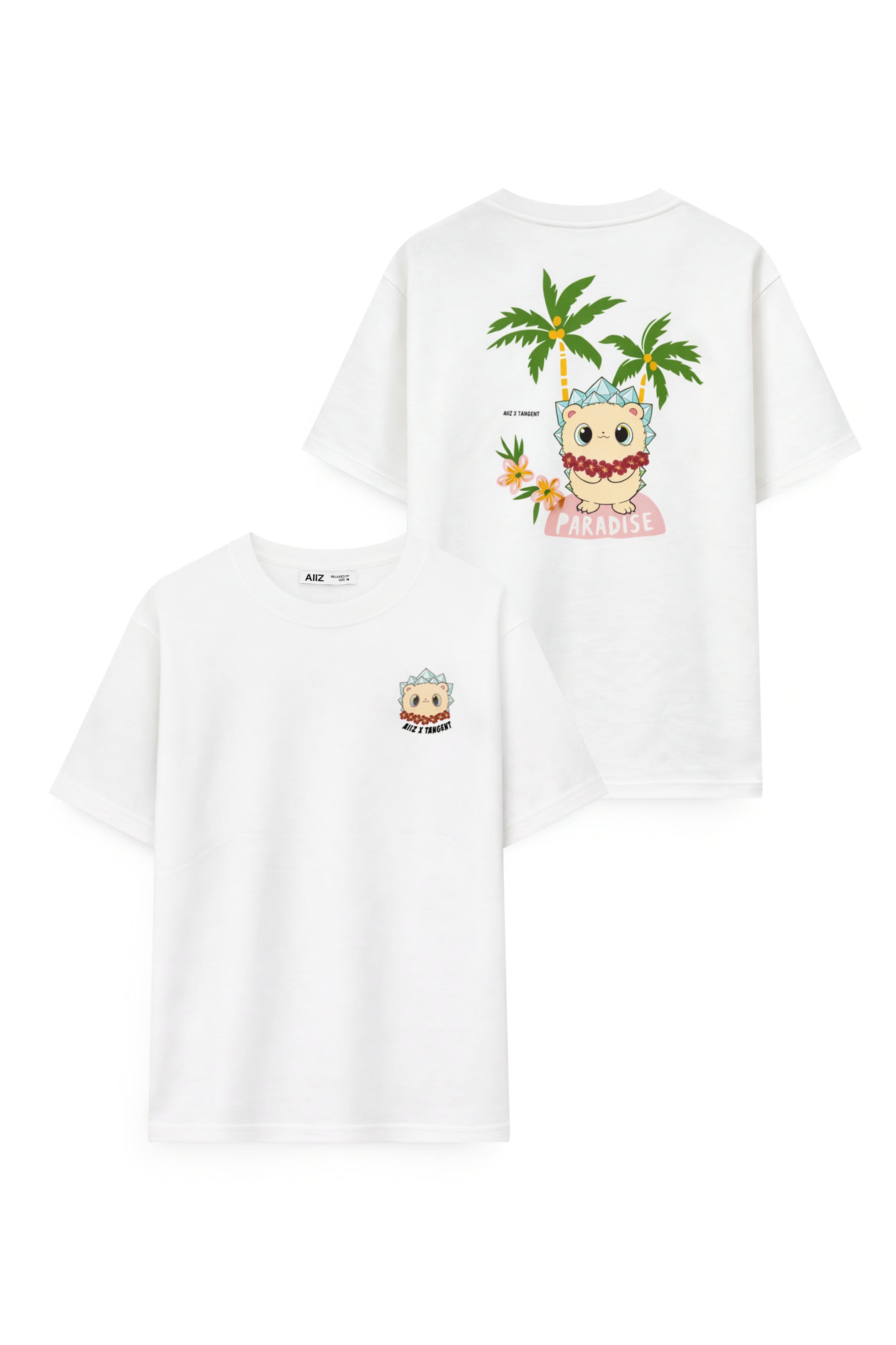 AIIZ X TANGENT Unisex Graphic T-Shirt (OFF WHITE / S)