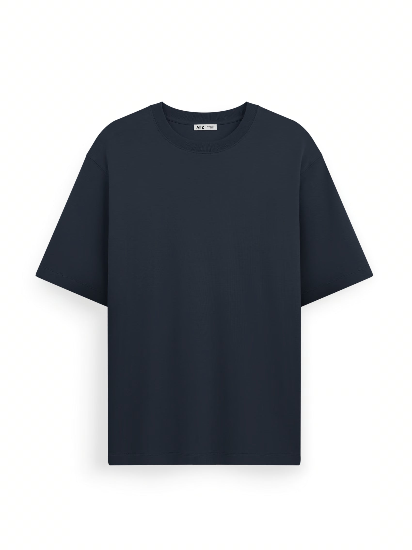 AIIZ Men's Relaxed Crew Neck T-Shirt (Navy / S)