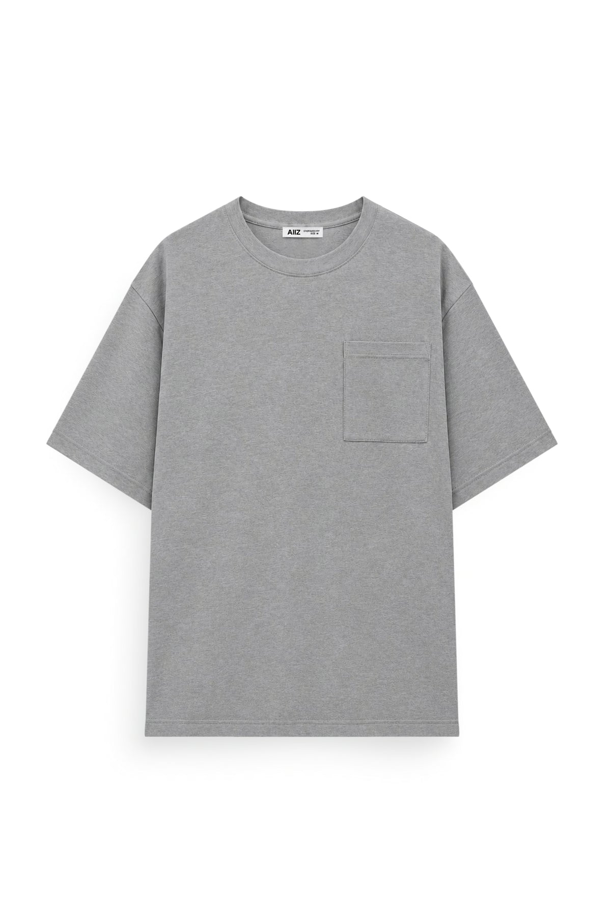 AIIZ Men's Oversize Pocket T-Shirt (Top Dyed Grey / S)