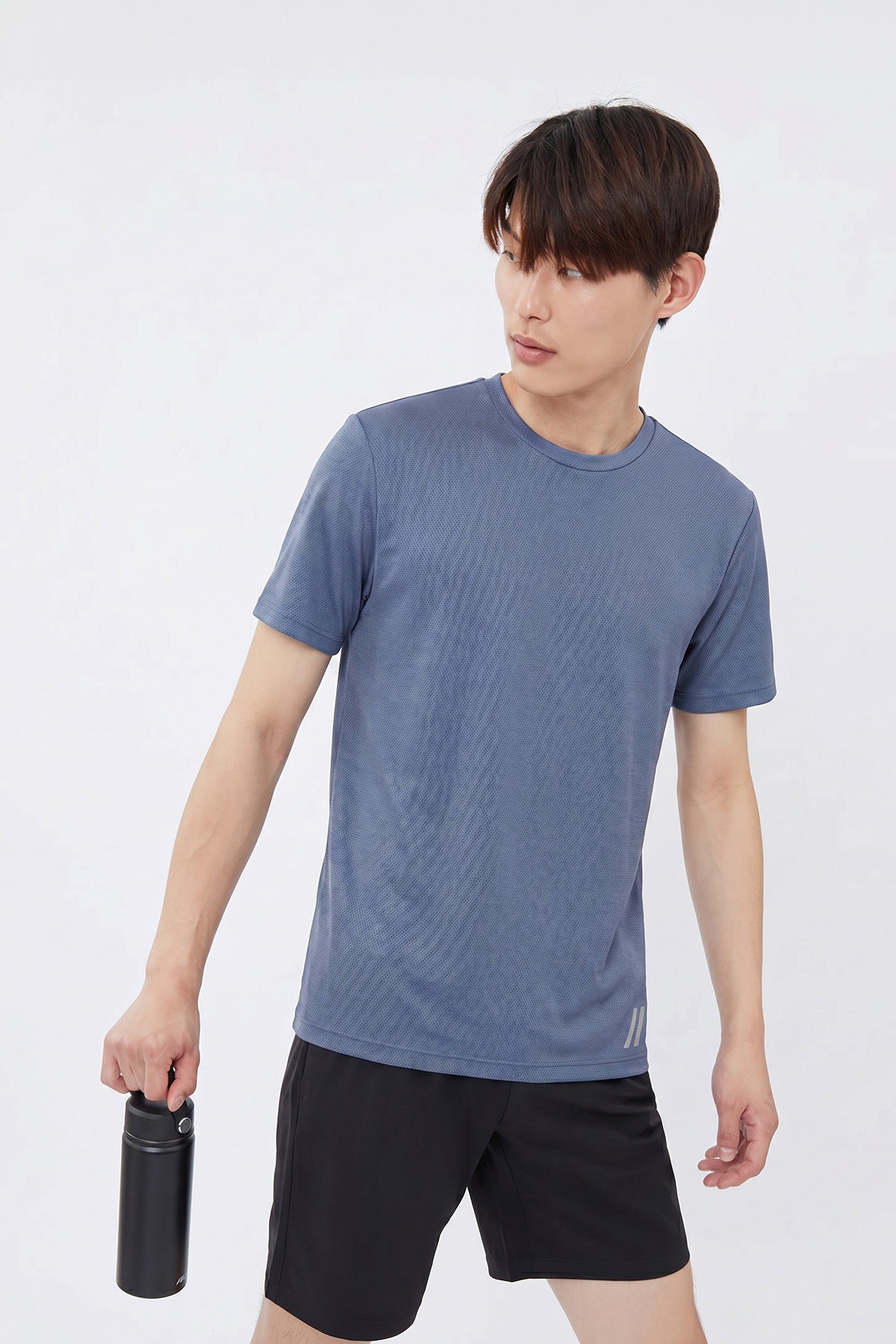 AIIZ Men's Quick Dry Texture Active T-Shirt