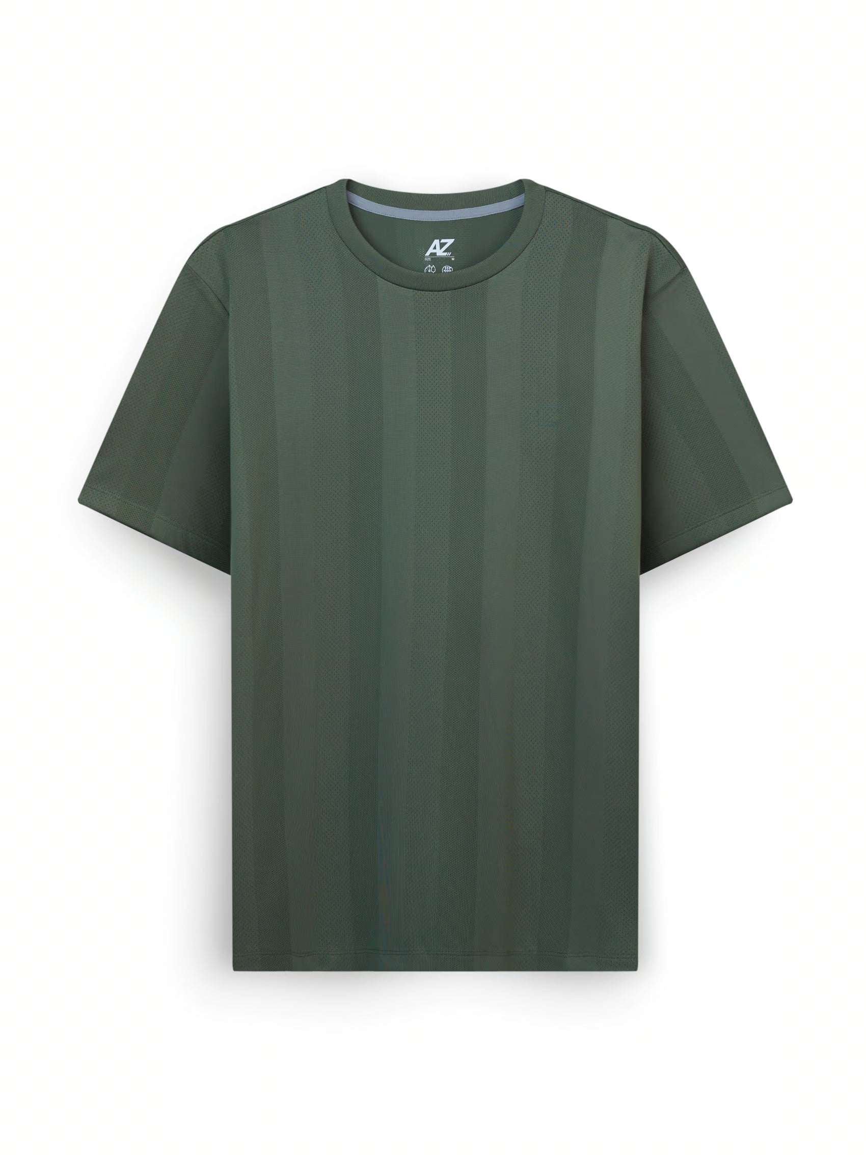 AIIZ Men's Super Soft Quick Dry Texture Active T-Shirts (Olive / S)