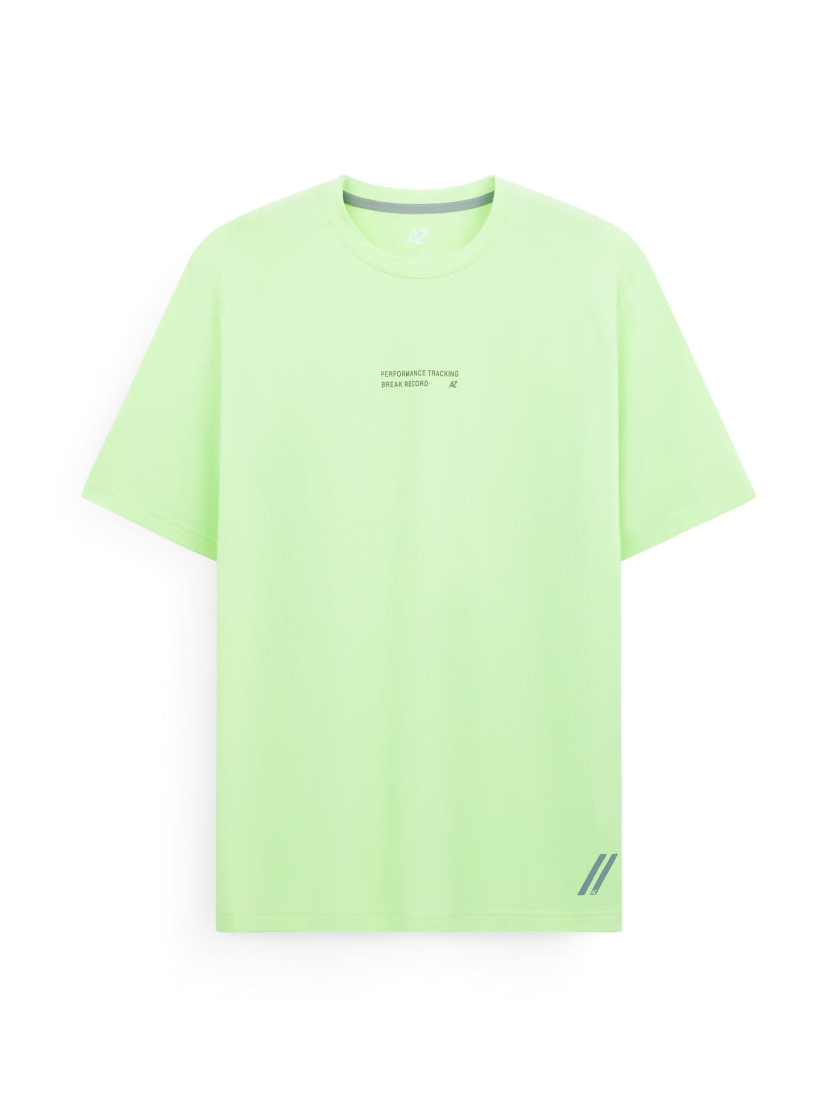 AIIZ Men's Graphic Active T-Shirt (Lime Green / S)