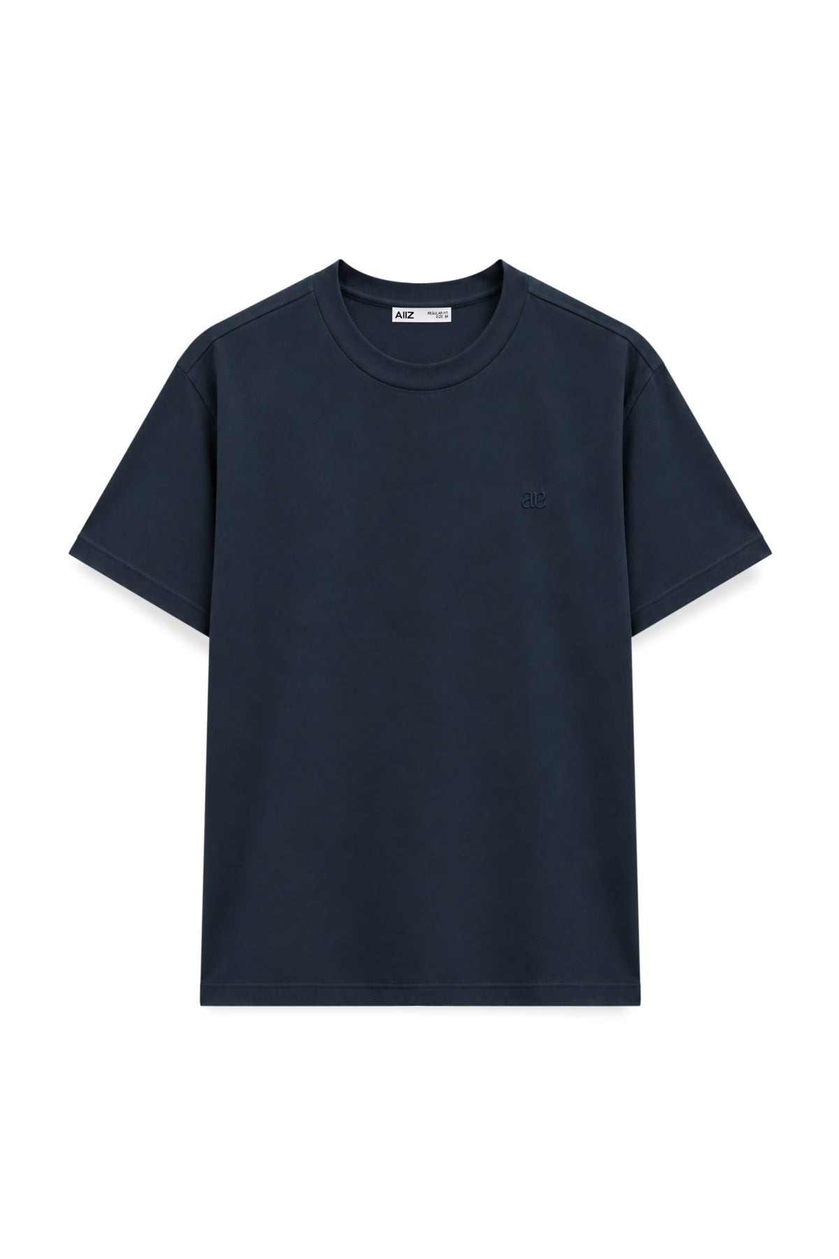 AIIZ Men’s Embroidery Logo T-Shirt Regular Fit (Navy / S)