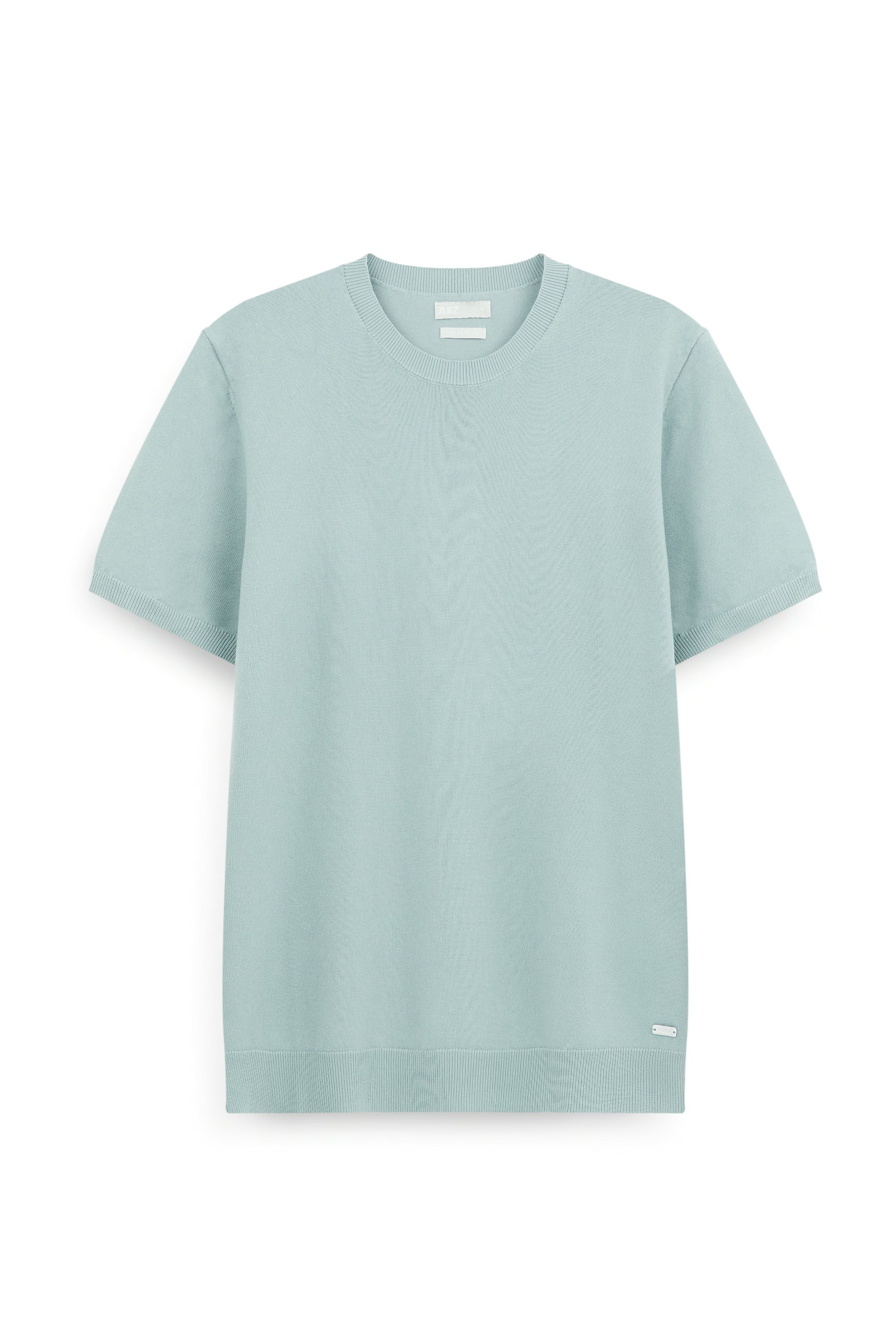 AIIZ Men's Solid Round Neck T-Shirt Sweater