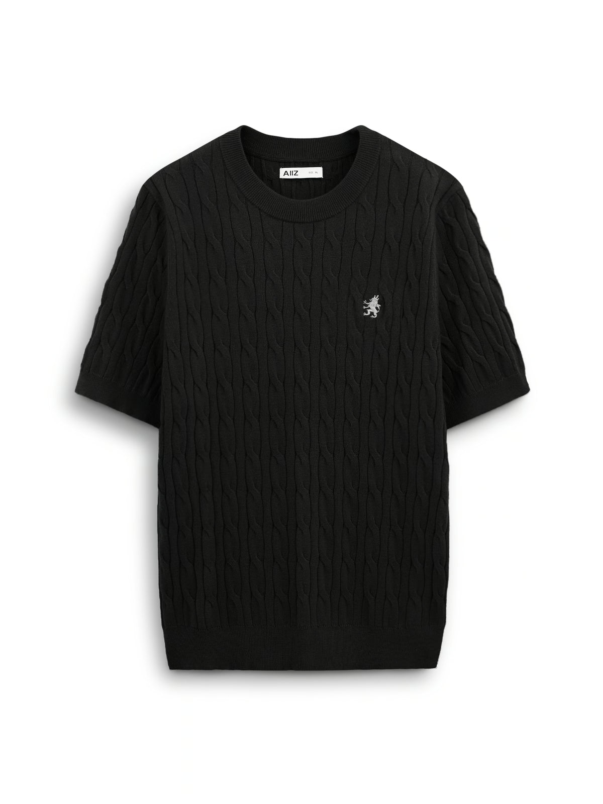 AIIZ Men's Cable T-Shirt Sweater