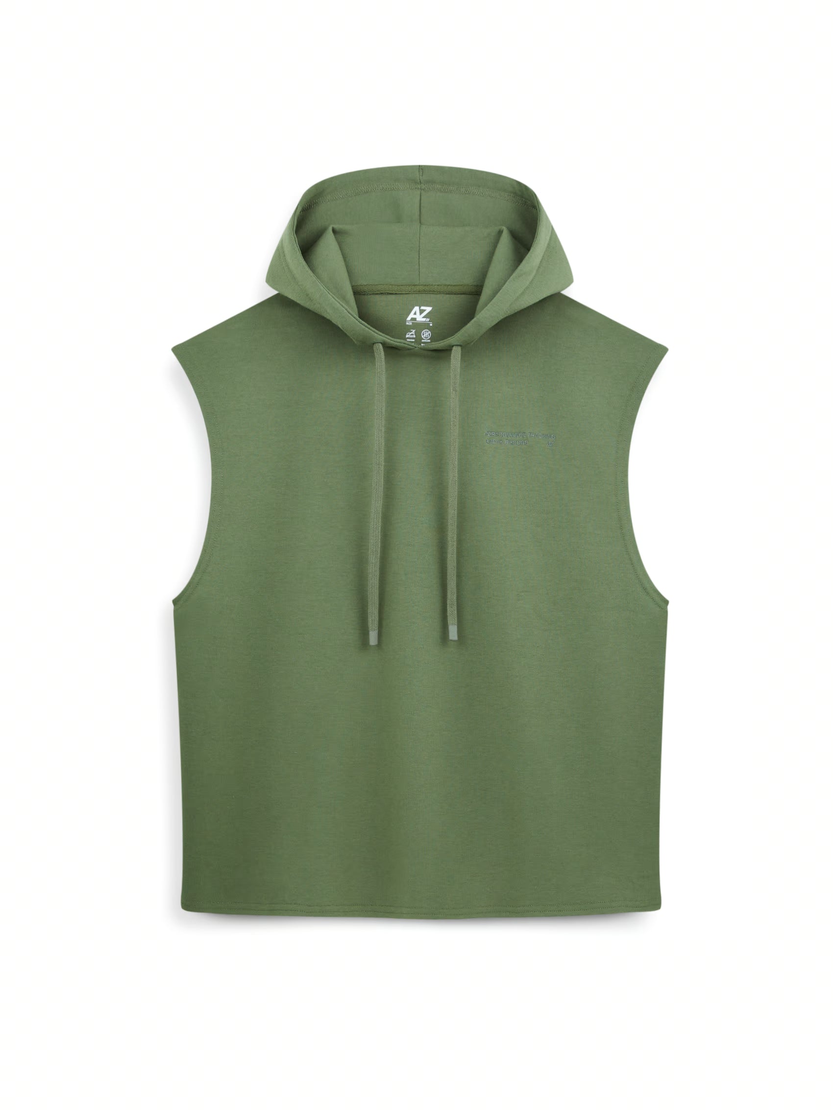 AIIZ Men's Hoodie Vest (Olive / S)