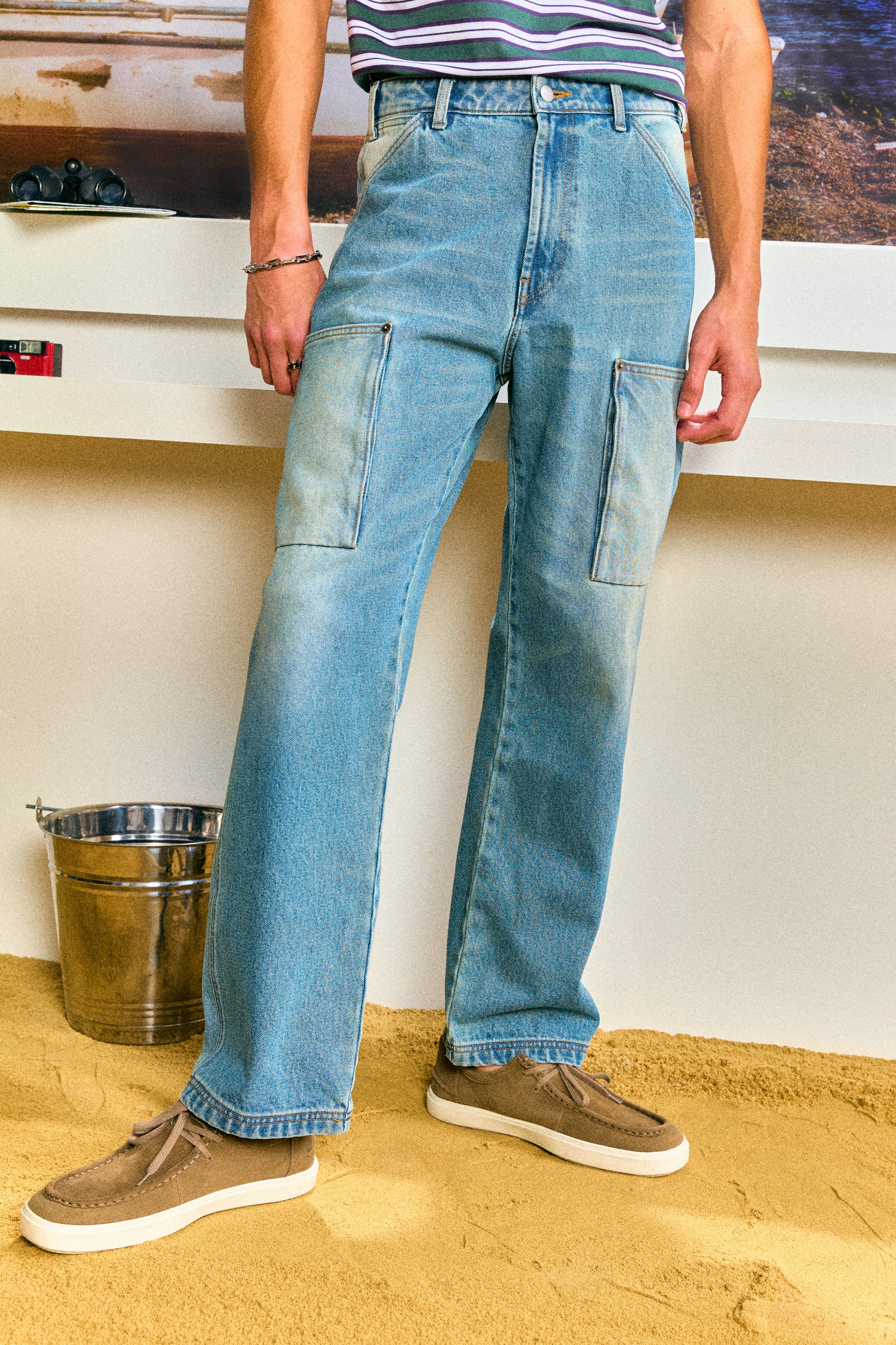 AIIZ Men's Denim Relaxed Fit